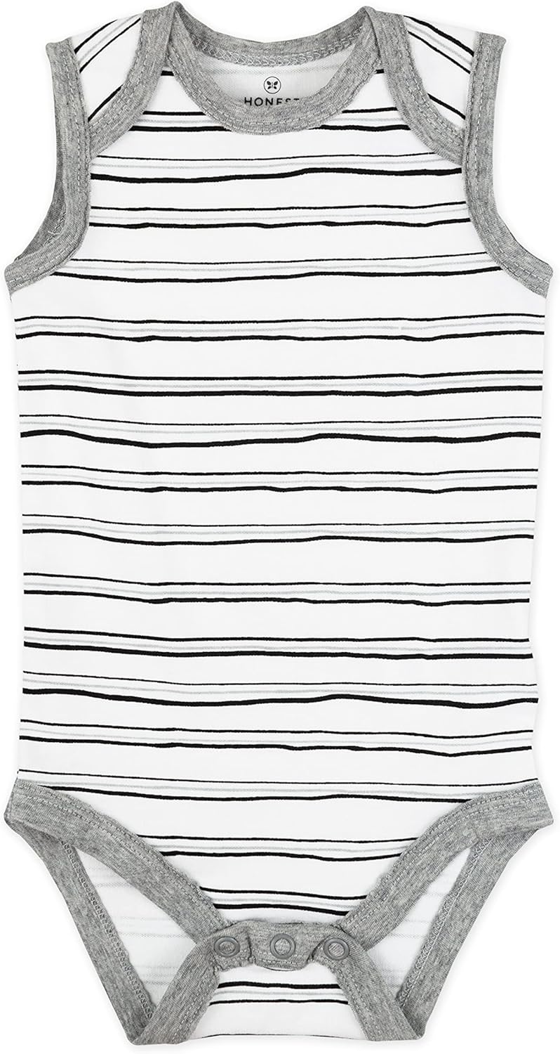 Sleeveless Bodysuits One-piece 100% Organic Cotton for Baby Boys, Girls, Unisex