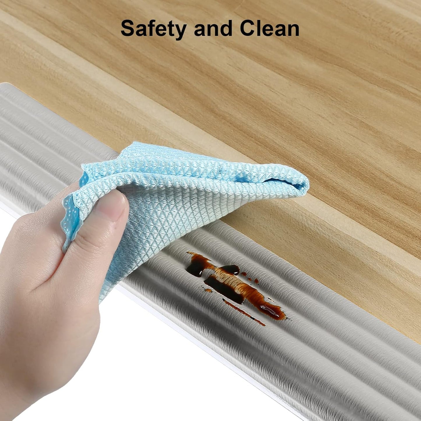 Upgrade Baby Proofing Edge Guards 6.6 ft Protector with 3M Adhesive Double Sided Tape,Extra-Wide Soft NBR Rubber Foam Padding,Furniture Safety Corner Edge Bumper Guard-Grey