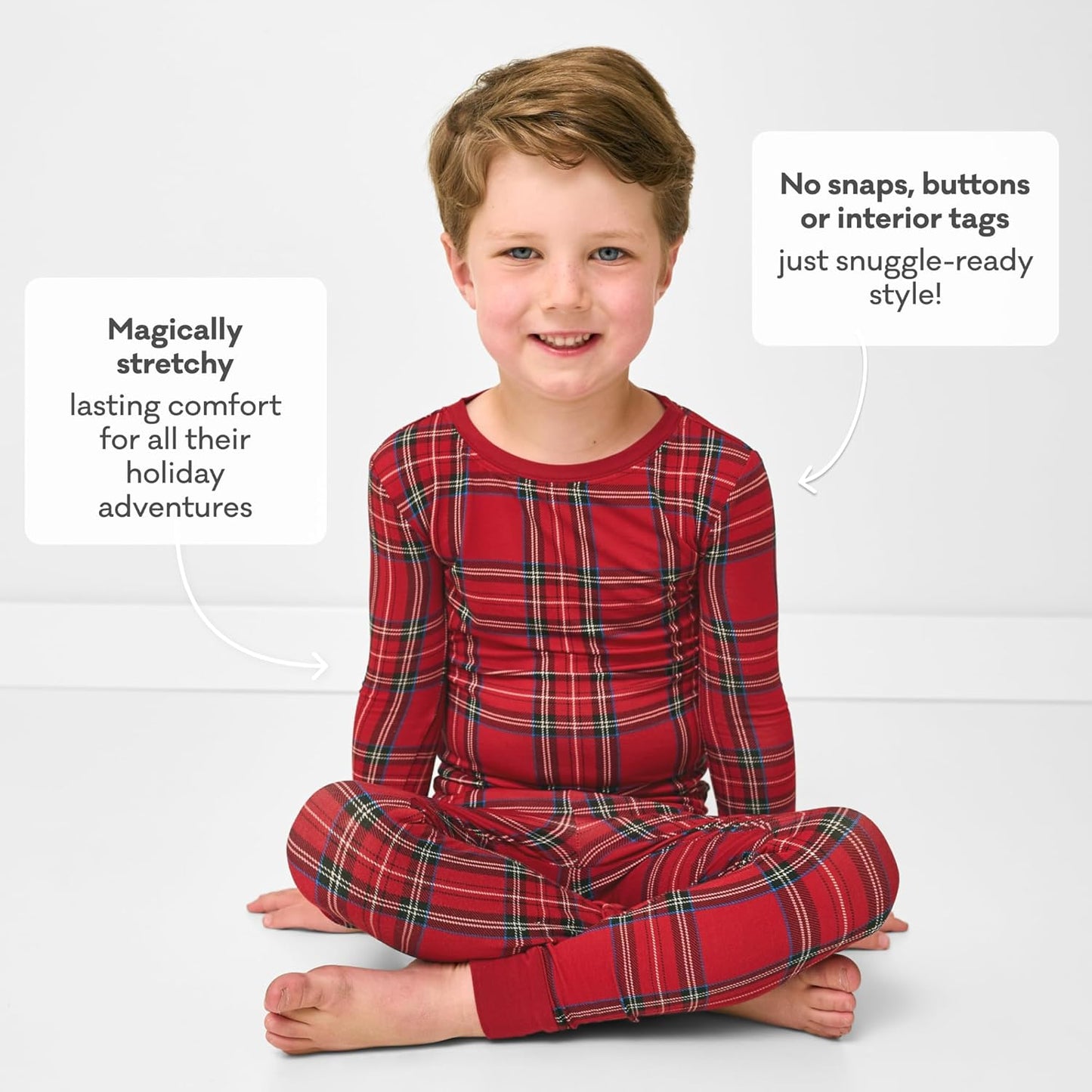 Little Sleepies Two-Piece Pajama Set for Boys & Girls, Soft Viscose from Bamboo Toddler Pajamas for Kids, Family Matching PJs