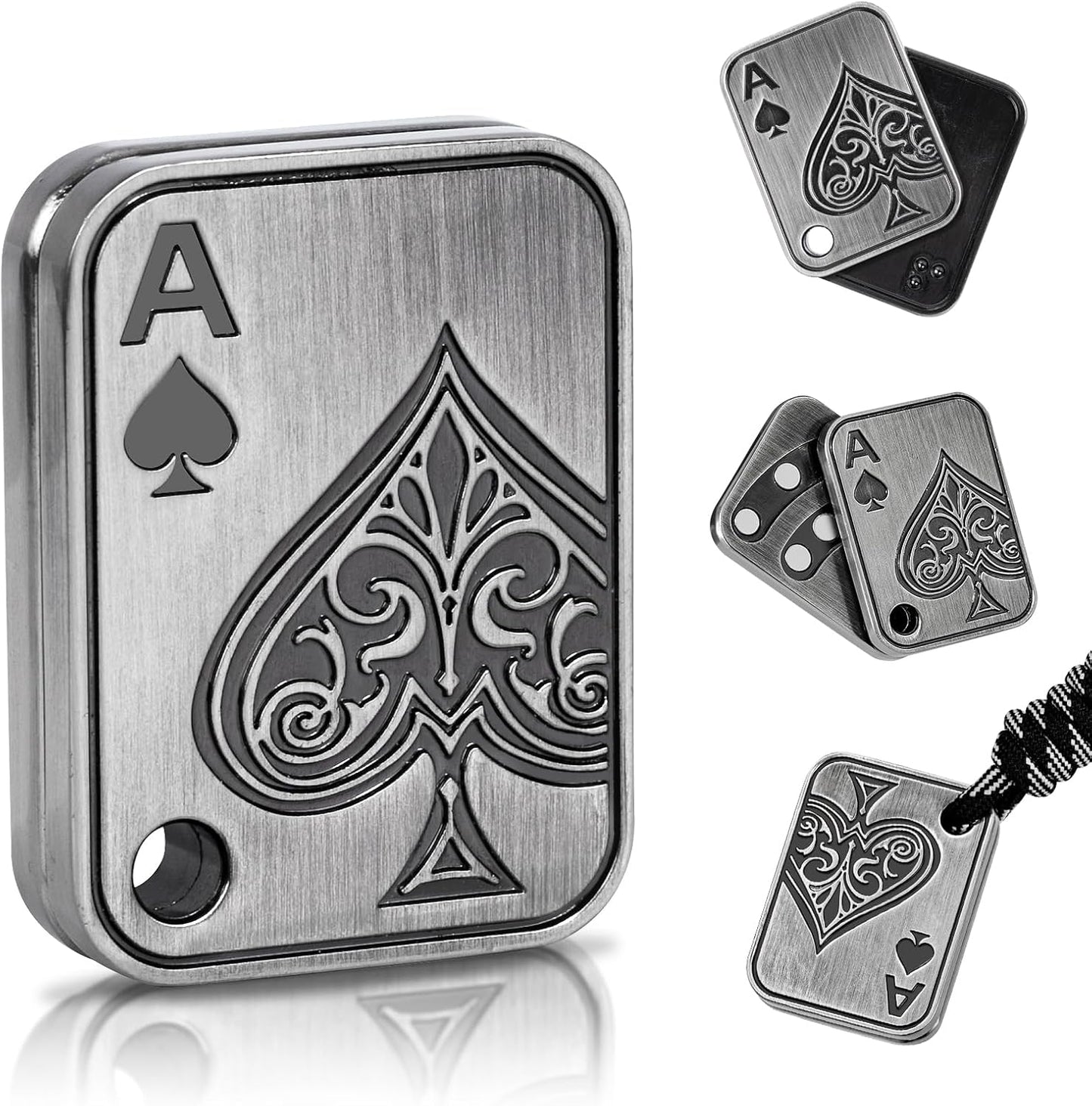 EDCFANS Fidget Sliders, Metal Fidget Toys Adults, Magnet Fidget Toys for Anxiety ADHD, EDC Fidgets Push Poker Card, Stress Relief Desk Toys for Office, Cool Gadgets Gifts for Teens Men
