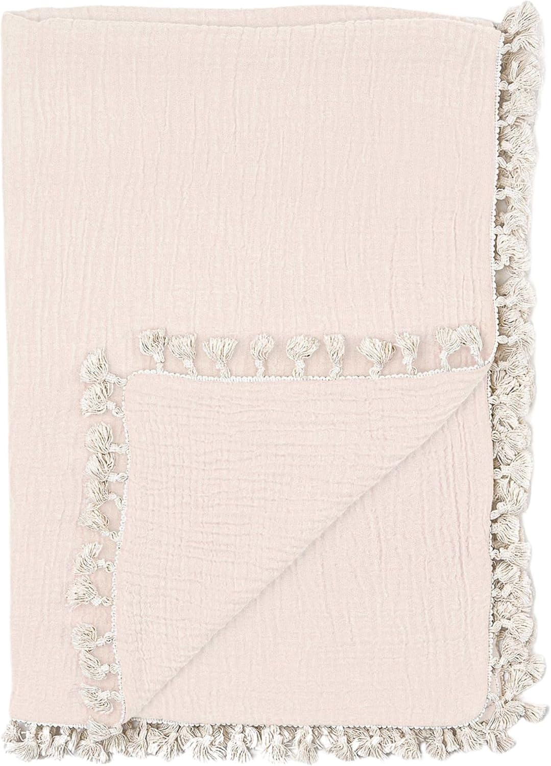 Crane Baby Muslin Swaddle Blanket, Soft Cotton Lightweight Nursery and Stroller Blanket for Baby Boys & Girls, Desert Brown, 30" x 40"