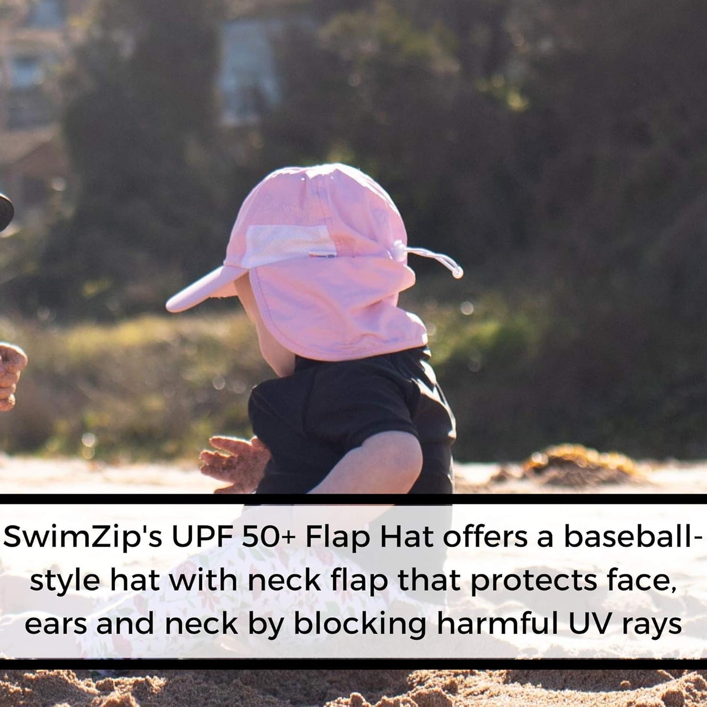 SwimZip Sun Hat with Neck Flap | UPF 50+ Protection for Baby, Toddler, and Kids
