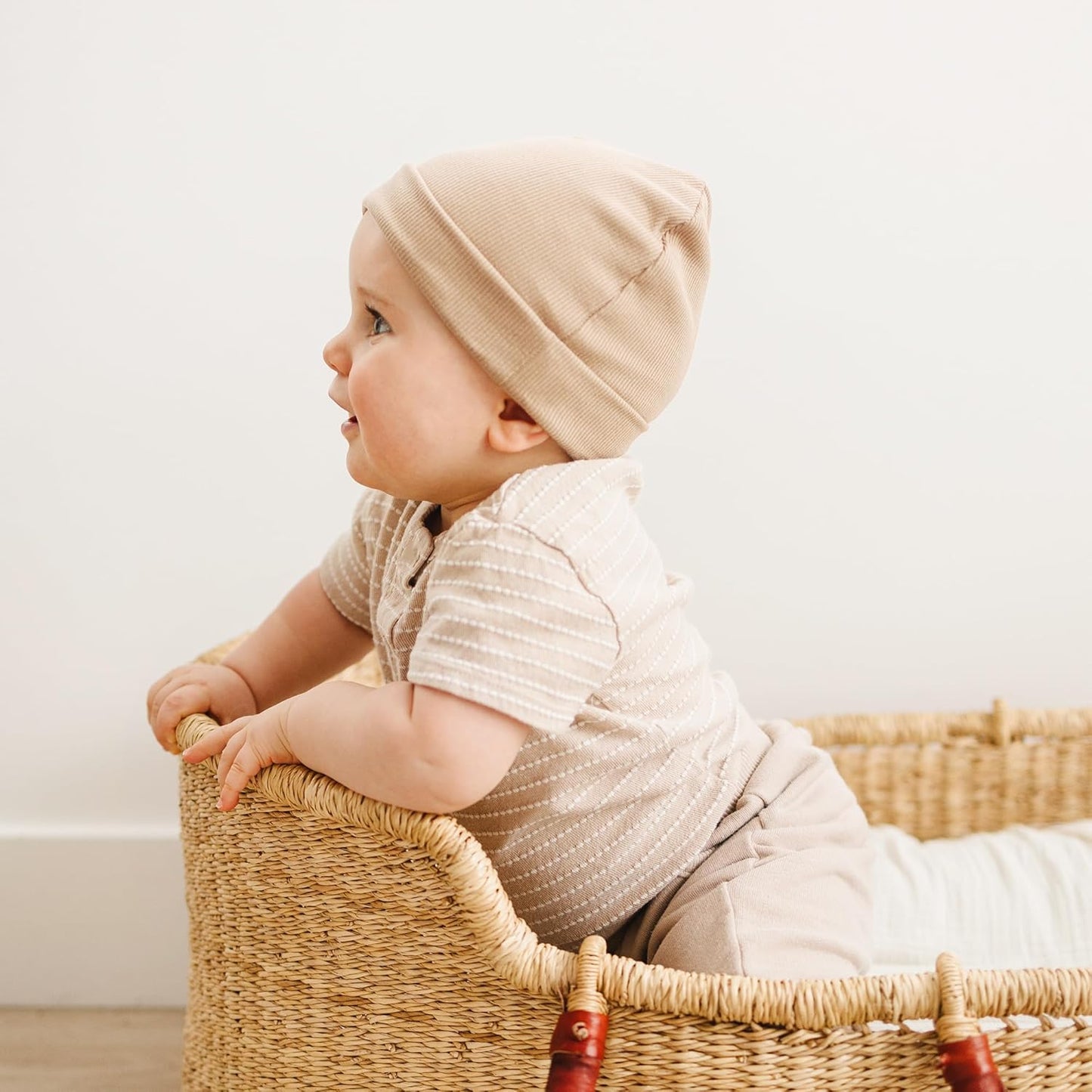 Konssy 6 Pack Baby Beanie Hats for Unisex, Toddler Beanies Baby Girl Boy Hat Warm Cap for Infant, Toddler