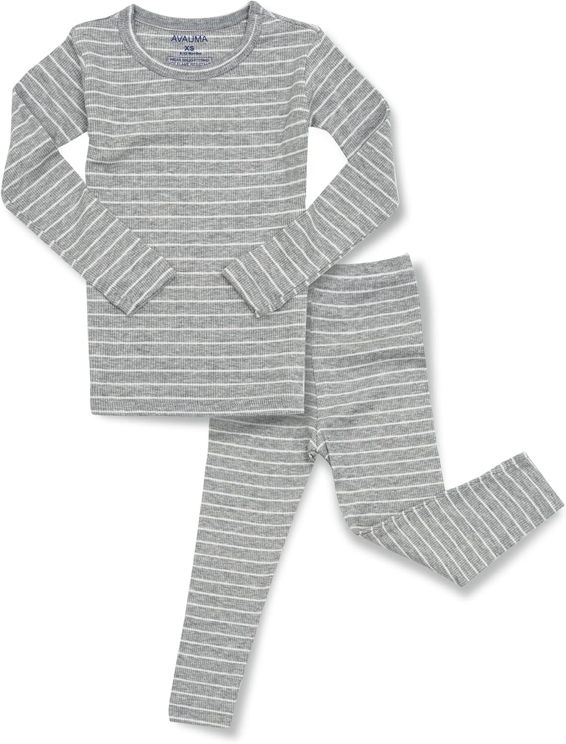 AVAUMA Stripe Pattern Baby Boys Girls Pajama Set Kids Toddler Snug fit Ribbed Sleepwear pjs for Daily Life Style