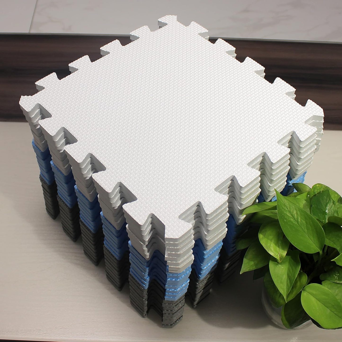 MQIAOHAM® 25 Pieces Puzzle Play Mats, Soft Baby Play Mat, Kids Interlocking Foam Floor Tiles, Toddlers Carpet Playmats G301025-101107112