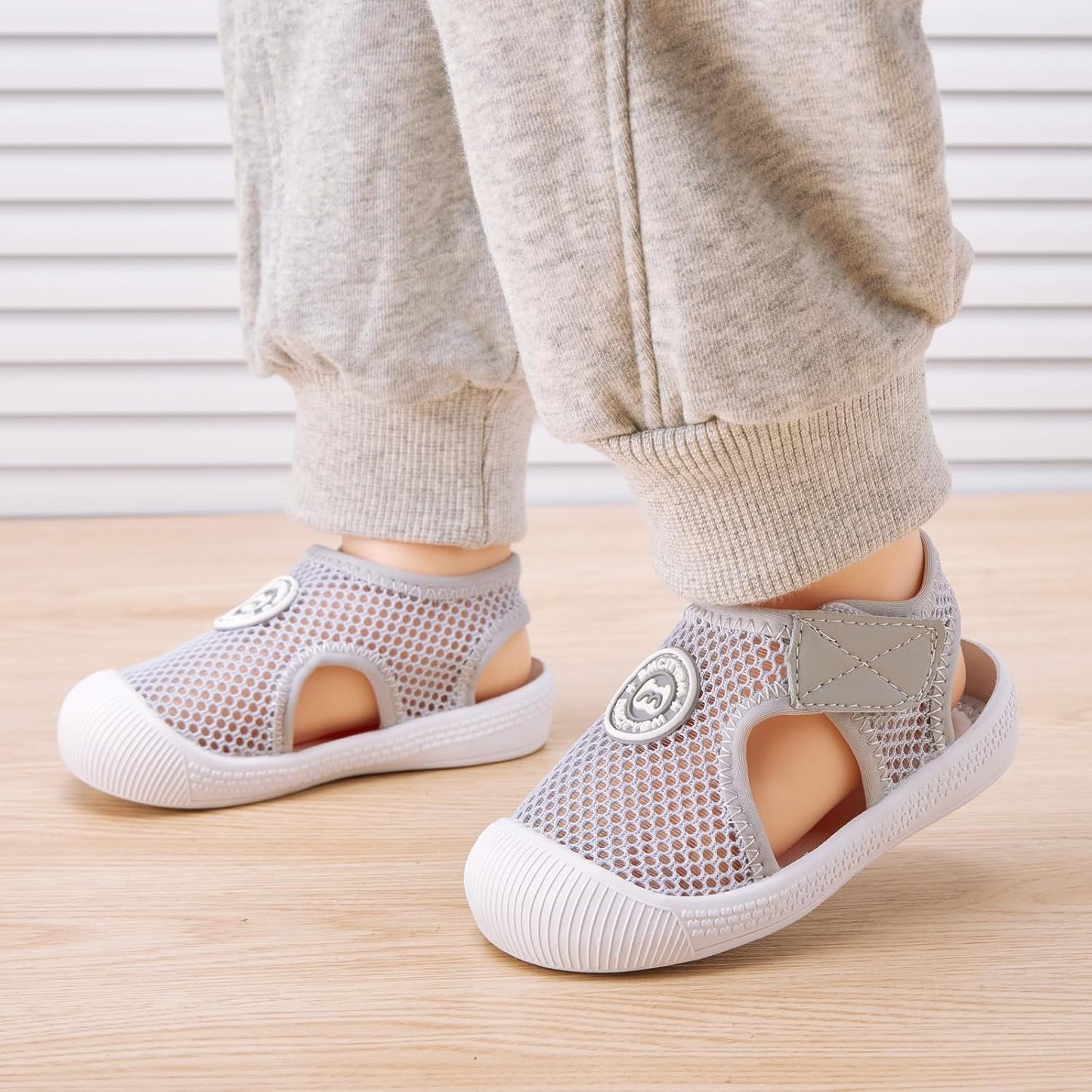 BMCiTYBM Baby Boy Girl Closed Toe Summer Sandals Lightweight Shoes Infant Non-Slip First Walking Sneakers 6 9 12 18 24 Months