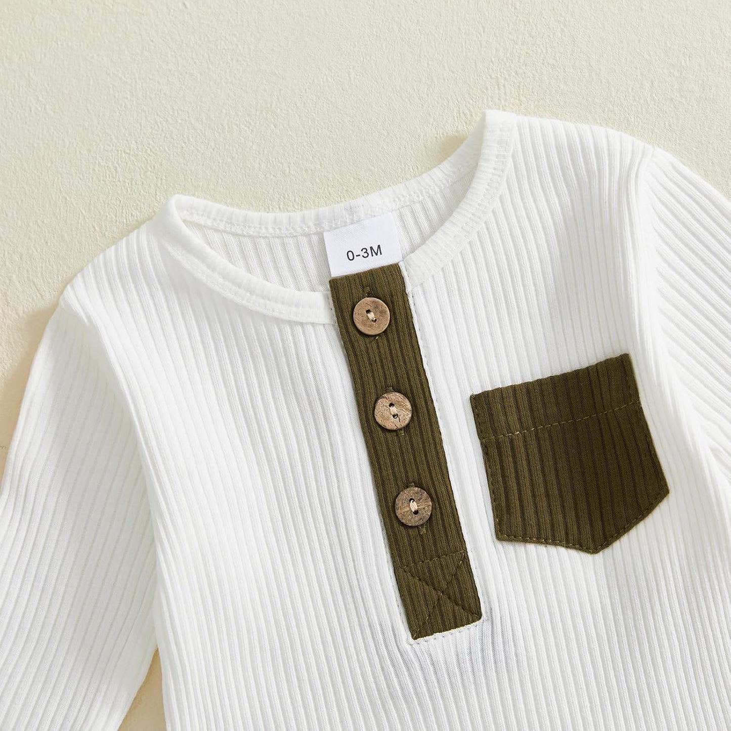 fhutpw Baby Boy Clothes 3 6 12 18 Months Ribbed Knitted Long Sleeve Romper and Pants Sets Newborn Fall Splicing Color Outfits