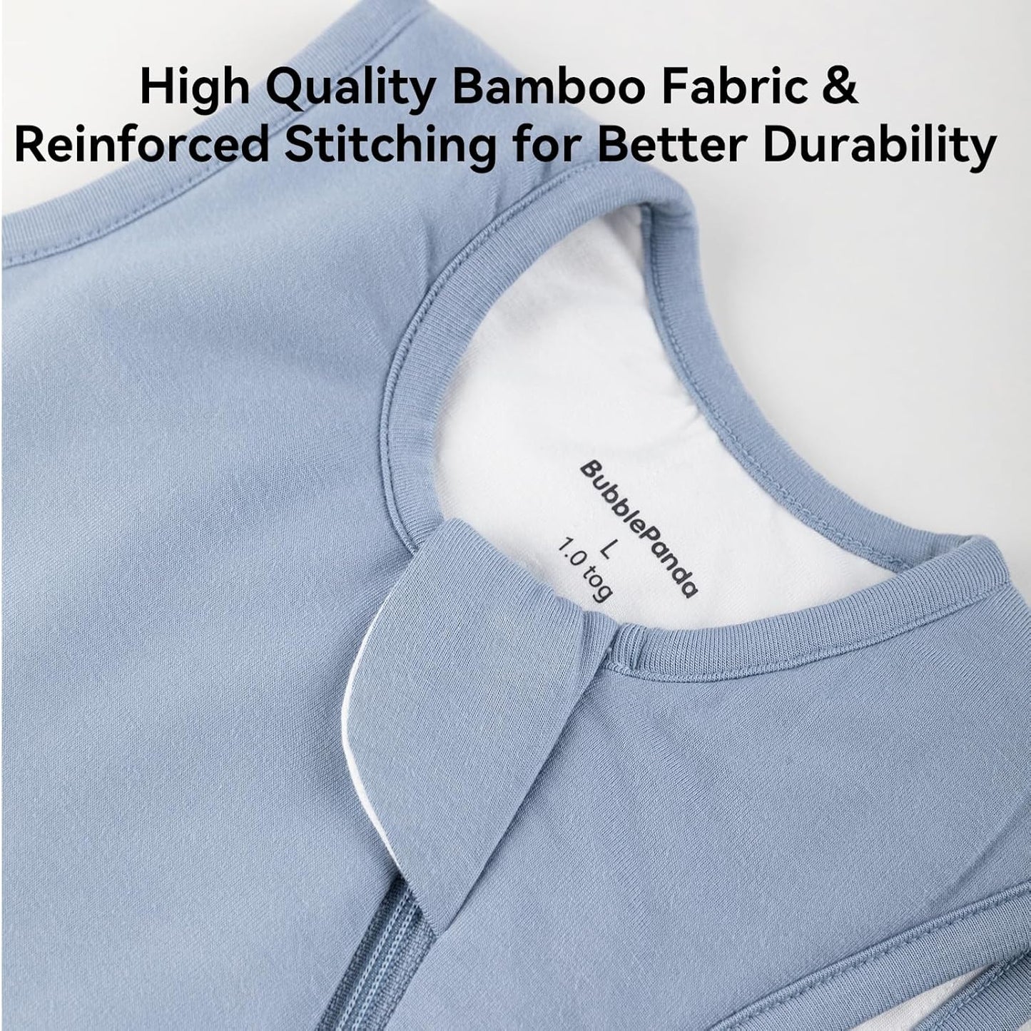 BubblePanda Rayon Made from Bamboo Sleep Sack 6-12 Months 0.5 Tog Soft Lightweight Toddler Sleep Sack for Babies 2-Way Zipper Wearable Blanket Baby 6 Months