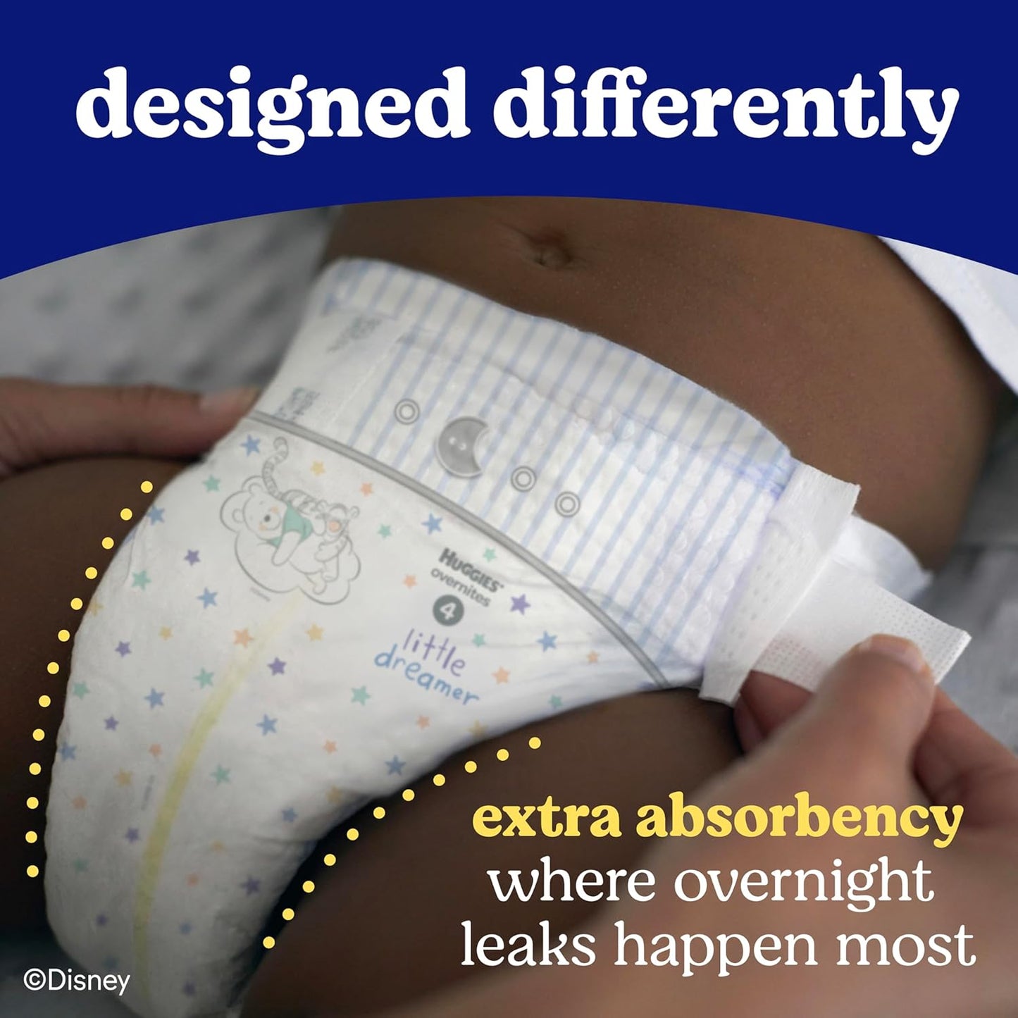 Huggies Size 3 Overnites Baby Diapers: Overnight Diapers, Size 3 (16-28 lbs), 132 Ct (2 Packs of 66), Packaging May Vary