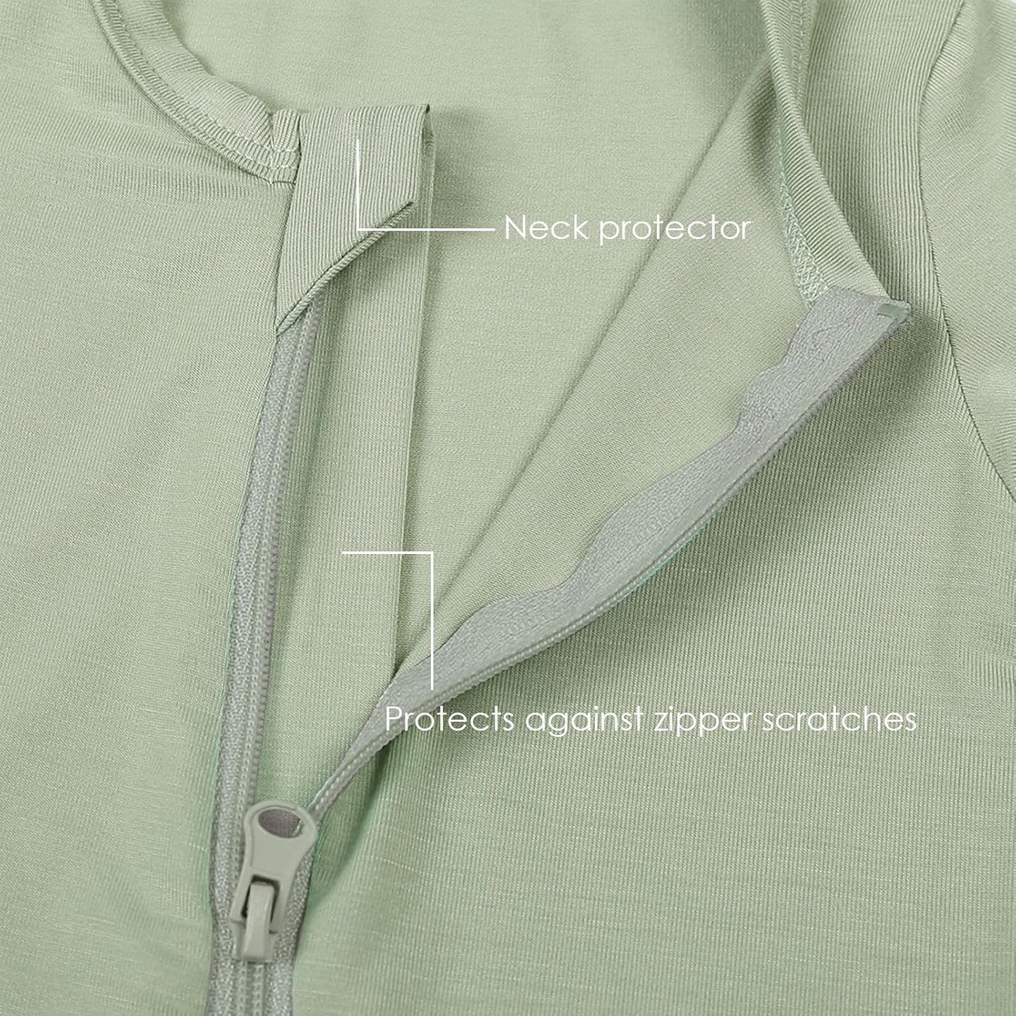 OPAWO Bamboo Baby Pajamas 3 Pack, Double Zipper Bamboo Sleepers for Baby Boy Girl Romper, Toddler Summer Clothes Outfit 0-24M