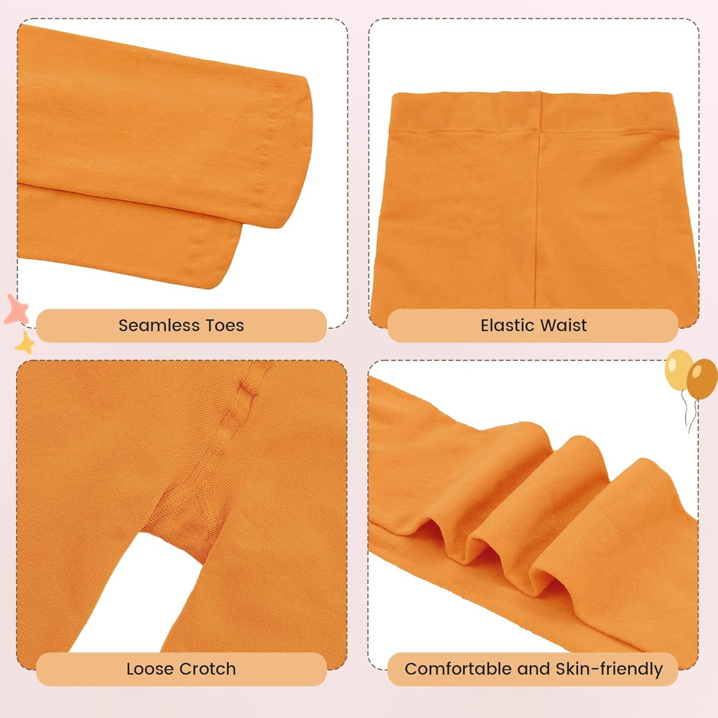 Girls Ballet Dance Tights for Toddler Baby Soft Athletic Leggings Infant Elastic Dance Tights for Girls