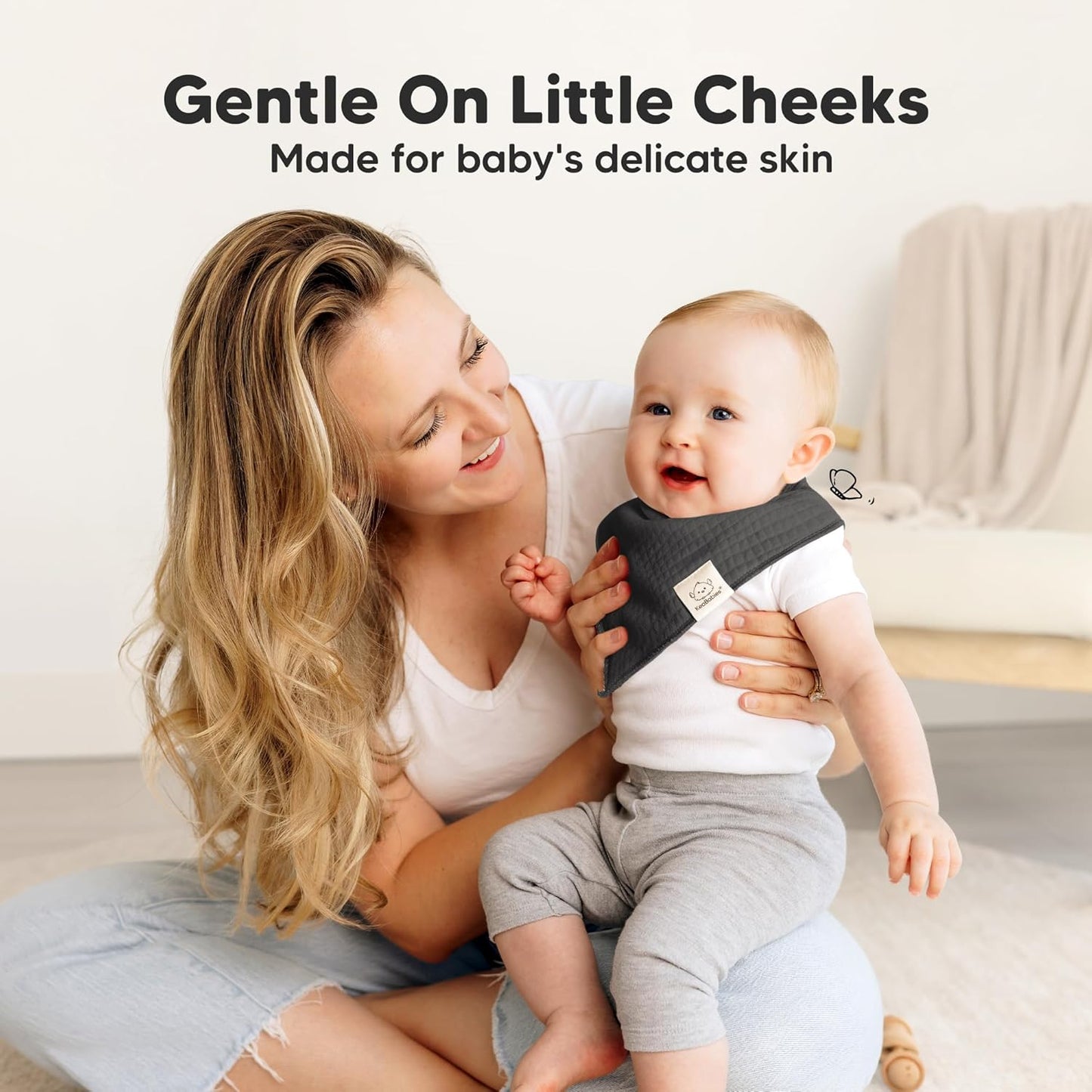 KeaBabies 8-Pack Bandana Bibs for Baby Girls, Boys - Organic Cotton Baby Bibs for Drooling & Teething Newborn, Toddler, Infant 0-36 Months, Extra Soft, Absorbent Cloth with Snaps (Hunter)