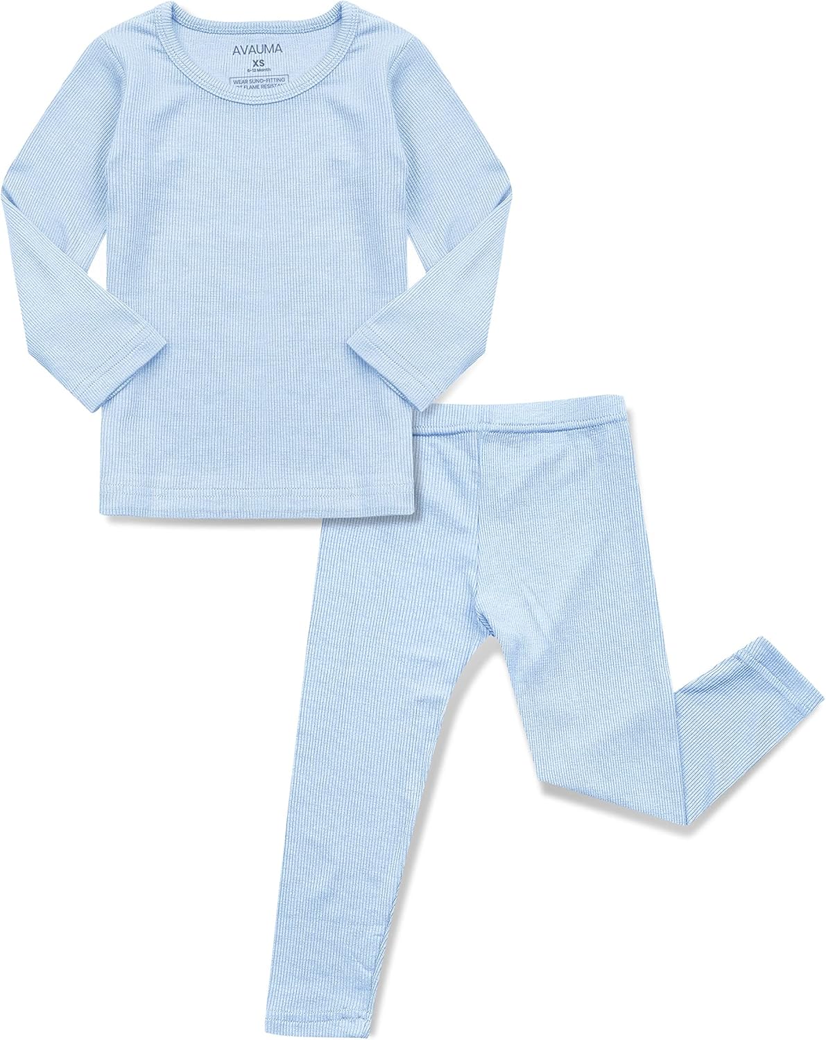 AVAUMA Baby Boys Girls Pajama Set Kids Toddler Snug fit Ribbed Sleepwear pjs for Daily Life Style