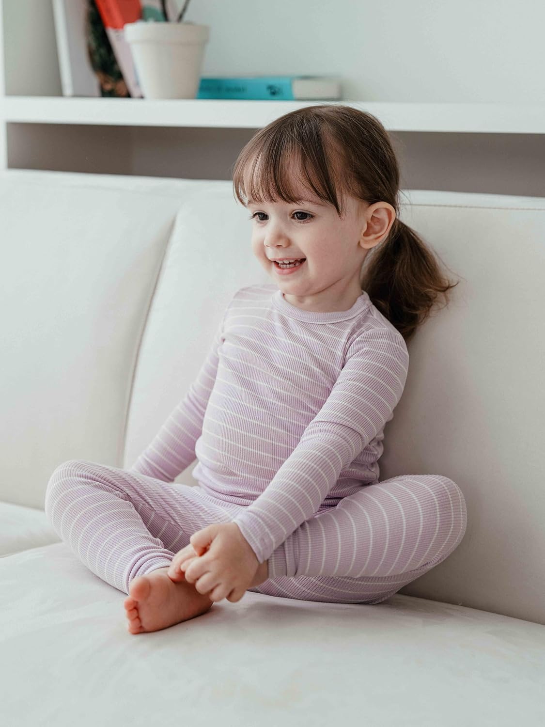 AVAUMA Stripe Pattern Baby Boys Girls Pajama Set Kids Toddler Snug fit Ribbed Sleepwear pjs for Daily Life Style