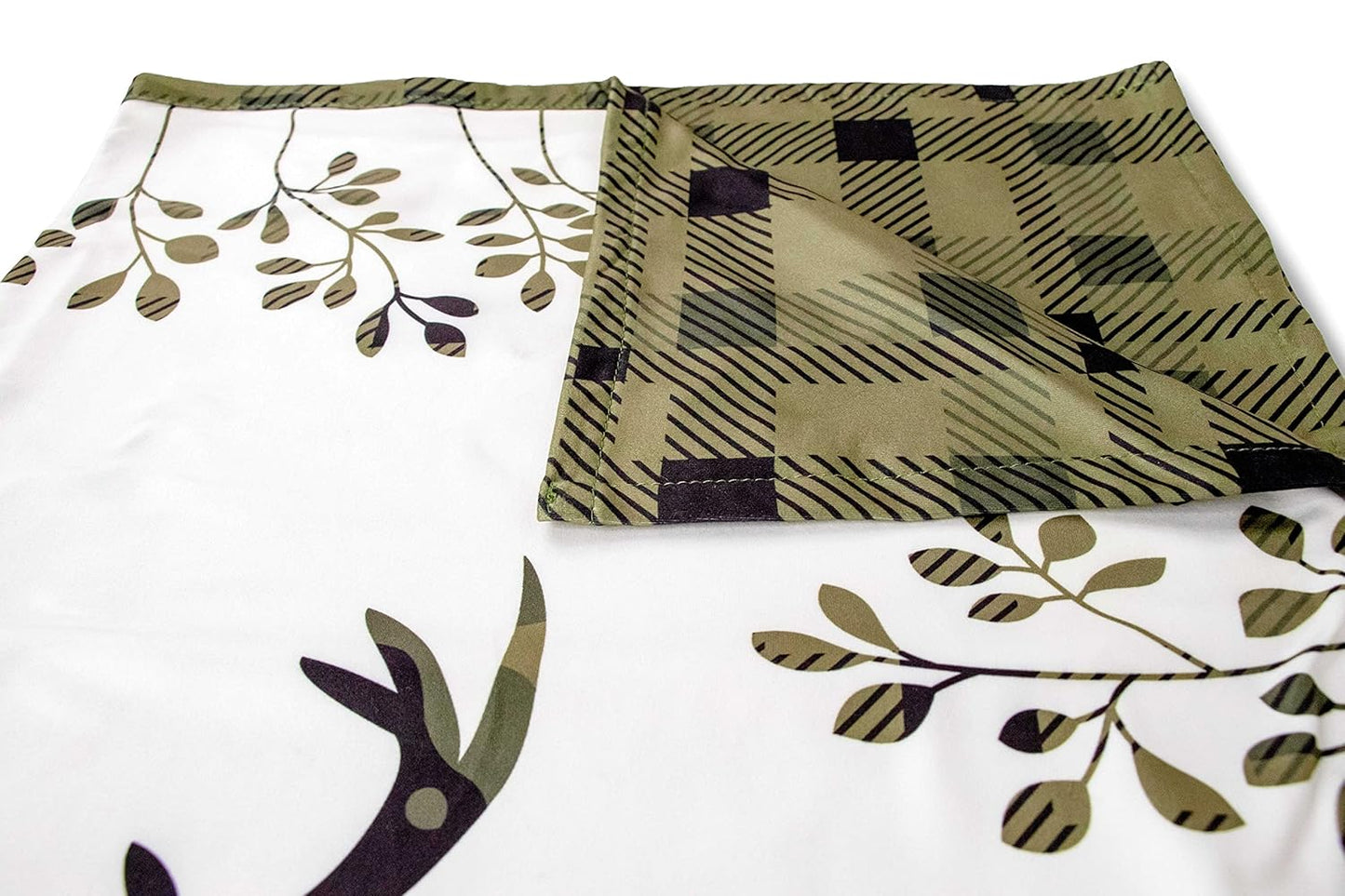 Top Tots Baby Blanket - Camo Deer, 38.5 x 29 Inch Green Plaid
