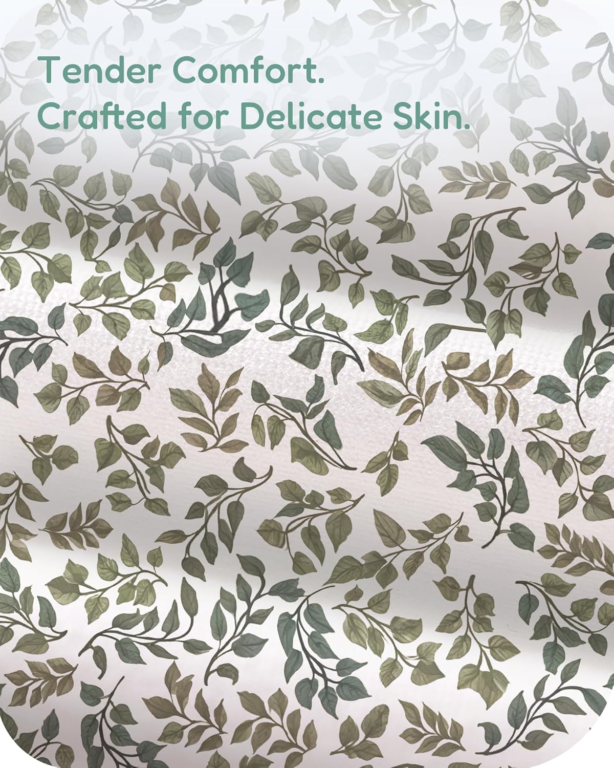 Pack and Play Sheets Fitted, Green+Leaf, Ultra Soft and Durable, Hypoallergenic, 2 Pack for Baby Boys and Girls