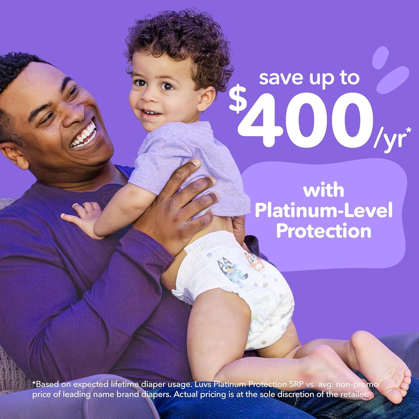 Luvs Diapers - Size 5, 172 Count, Bluey Platinum Protection Baby Diaper