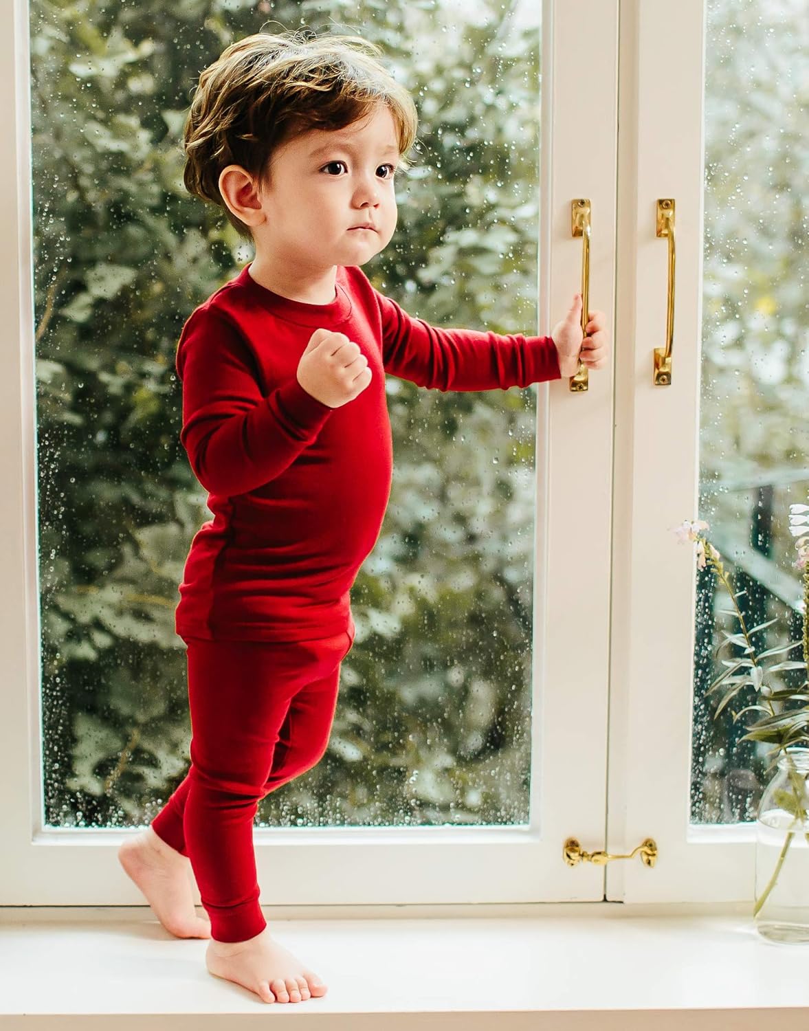 VAENAIT 6M-12Y Toddler Toddler Kids Toddler Girls Boys Soft Comfy Modal Tencel Solid Raglan Sleepwear Pajamas Pjs 2pcs Set