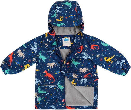 JAN & JUL Waterproof Fleece Lined Rain Jacket, Raincoat for Kids