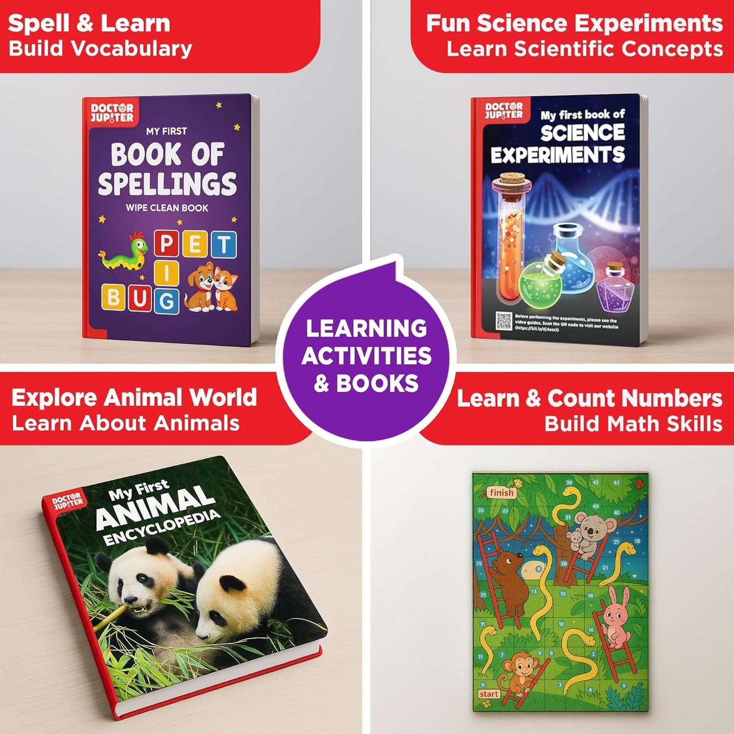 Doctor Jupiter Ultimate Gift Set of Learning| Set of ‘My First Science Kit’, ‘Little Genius Kit’ for Kids Ages 4-6|Birthday Gift for Boys, Girls| STEM Learning & Education Toys for 4,5,6 Year Old