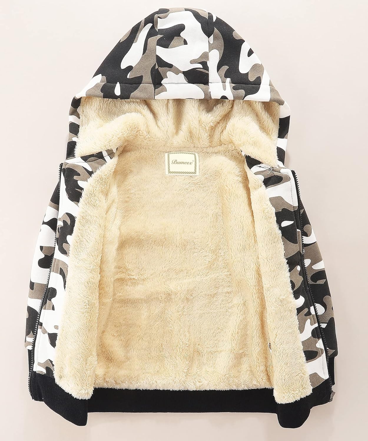 Bumeex Kids Boy's Girl's Sherpa Fleece Lined Jacket Spring Fall Winter Zip up Sweatshirt Hoodie 2-14Y(Toddler/Kid)