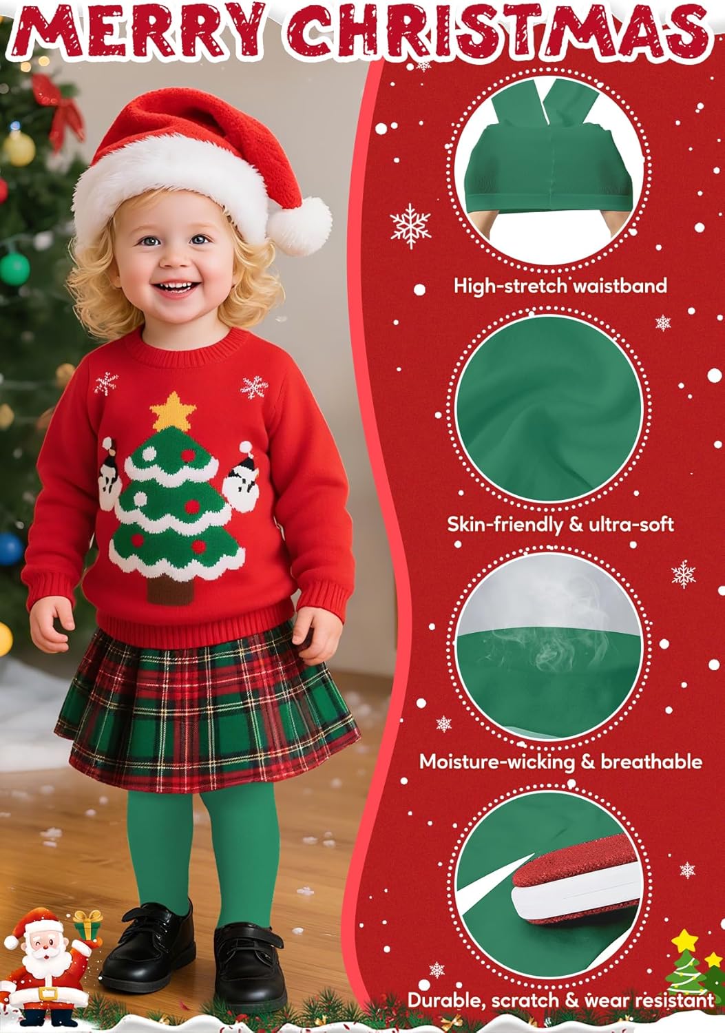 Ultra Soft Toddler Ballet Tights for Girls - Footed Dance Tights Colorful Baby Girls Leggings for Daily Party Halloween 1-6T