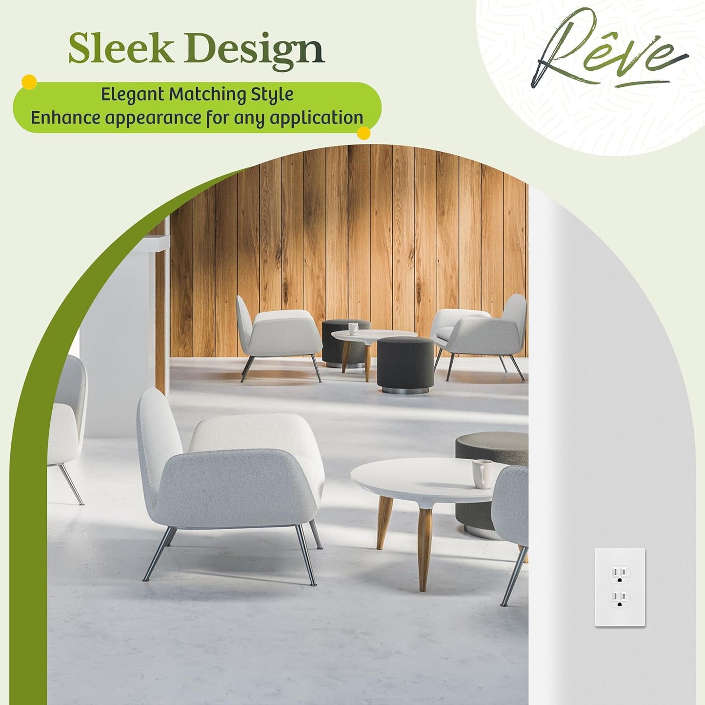 TG Mid-Size Screwless Duplex Wall Plate, Child Safe Receptacle Outlet Cover, Medium Size 1-Gang 4.88" H x 3.11" L, Polycarbonate Thermoplastic, UL Listed, SP-MS1-W, White (1 Pack)