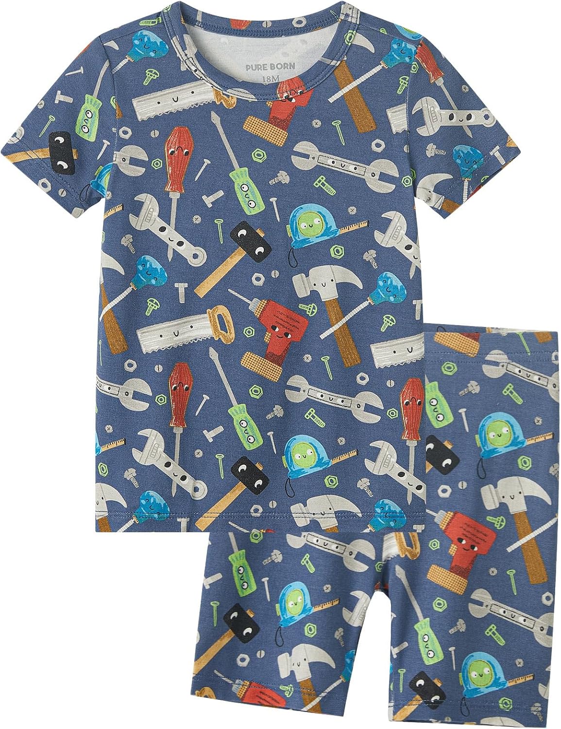 pureborn Baby Toddler Kids Viscose from Bamboo Pajamas Set Pjs 2pcs 18M-8Y