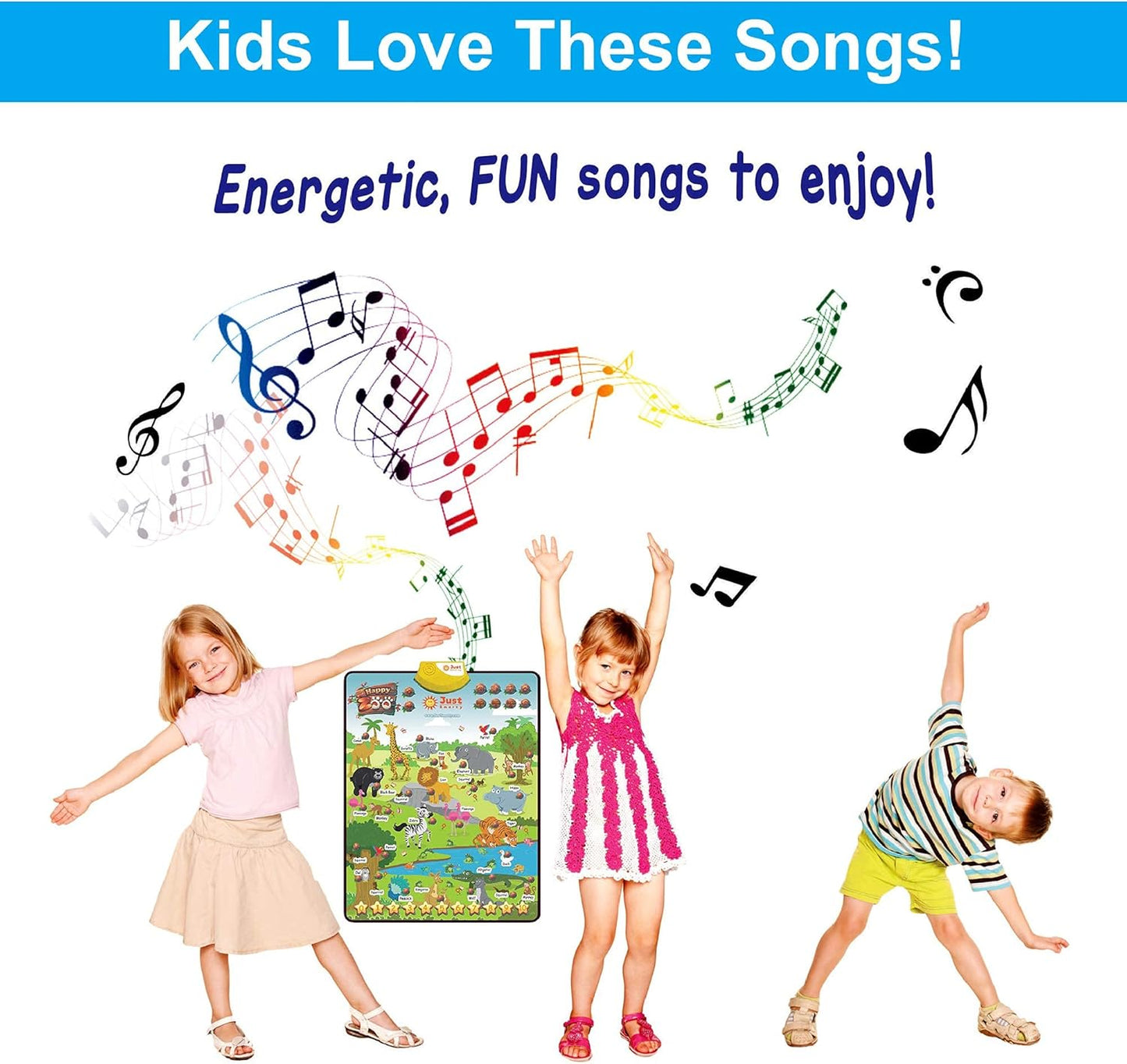 Just Smarty Zoo Animals Toddler Learning Toys Ages 3-6 | Sounds, Counting & Memory Games | Learning Resources Animals for Kids | Animal Facts Game | Toddler Learning Activities