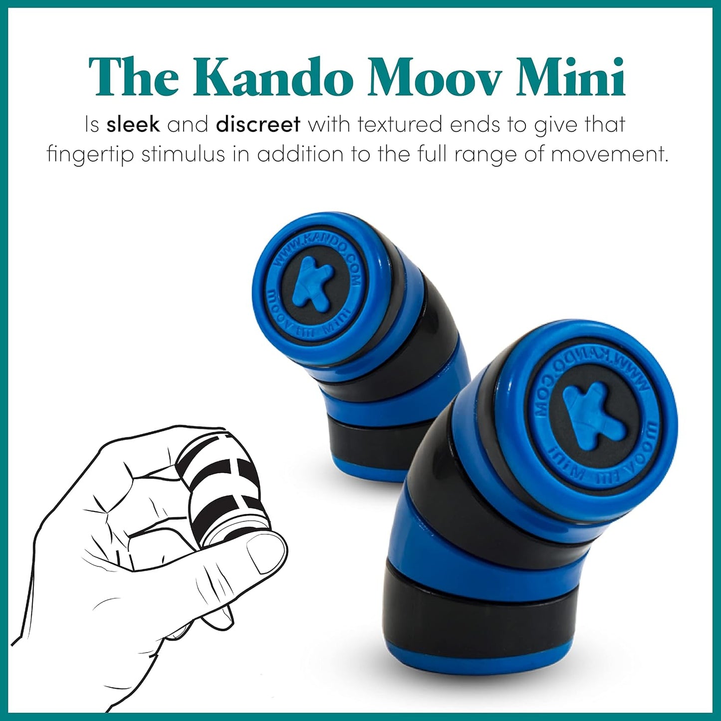 MOOV Mini Fidget Toy, Relieve Anxiety and Stress. Small, Discrete, one Hand use. Relaxing Smooth Movement. Pocket Friendly. Improve Clarity and Focus for Child or Adult. Autism Sensory aid.