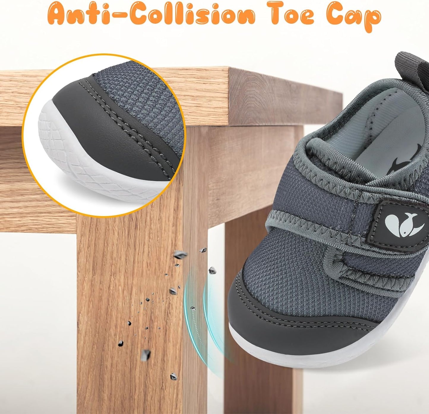 FEETCITY Baby First Walking Shoes Boys Girls Infant Sneakers Crib Shoes Breathable Lightweight Slip On Shoes