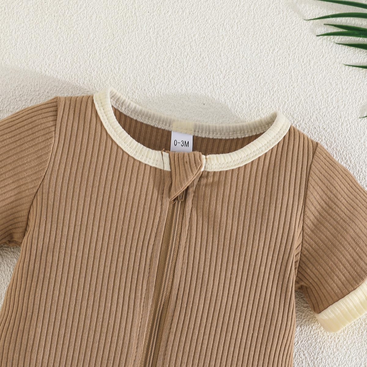 Bafeicao Unisex Baby Boy Girl 2 Pack Rompers Short Sleeve 2 Way Zipper One Piece Jumpsuits Clothes Sets