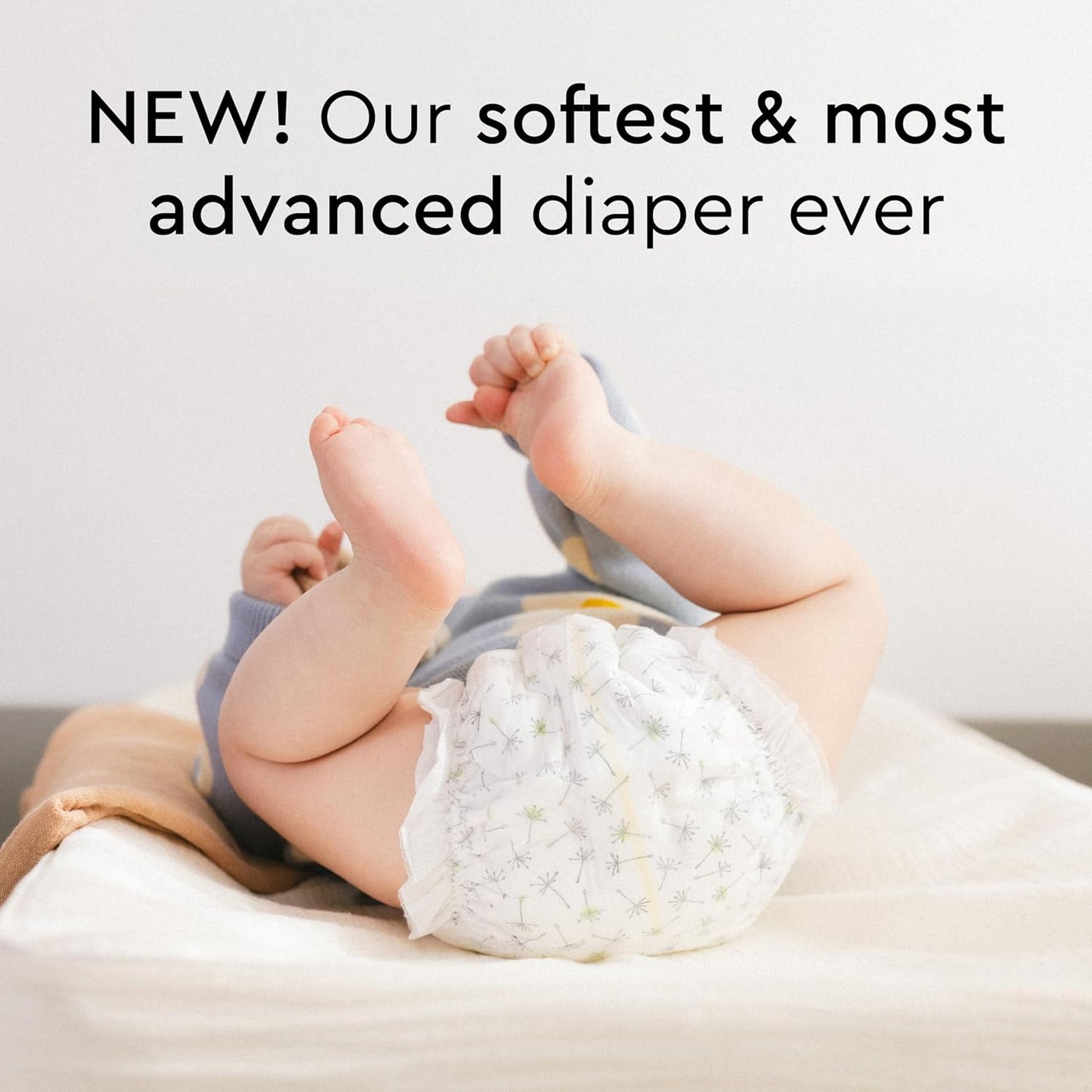 Baby Diapers - Size 3 (13-22 lbs), Monthly Supply (174 Count), Leak Protection, Skin-Friendly, Ultrasoft, Perfume- & Chlorine-Free, Hypoallergenic, Dermatologist Tested, Oeko-TEX®