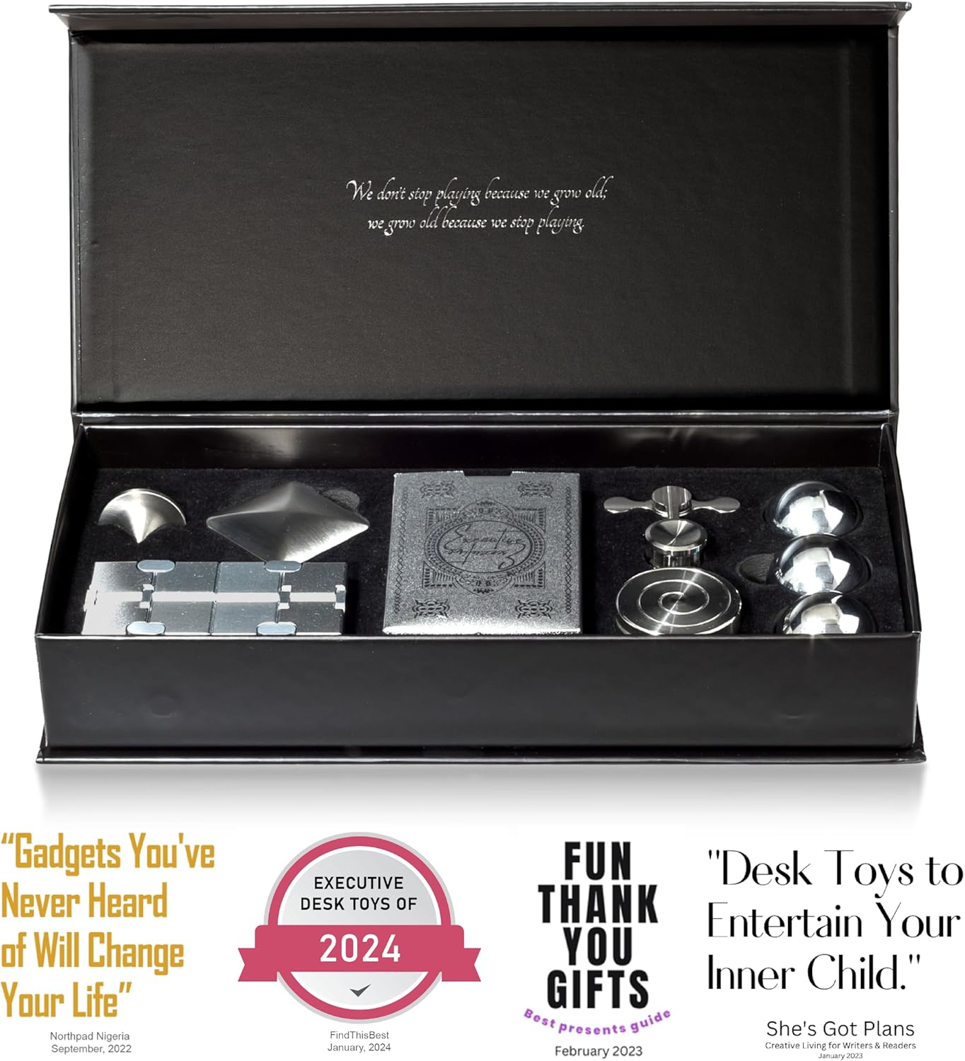 The Executive Fidget Set | Premium Sensory Stress Relief Stim Toys for Adults with ADHD, Anxiety | Fun Office Décor | Novelty Corporate Appreciation Thank You Gift