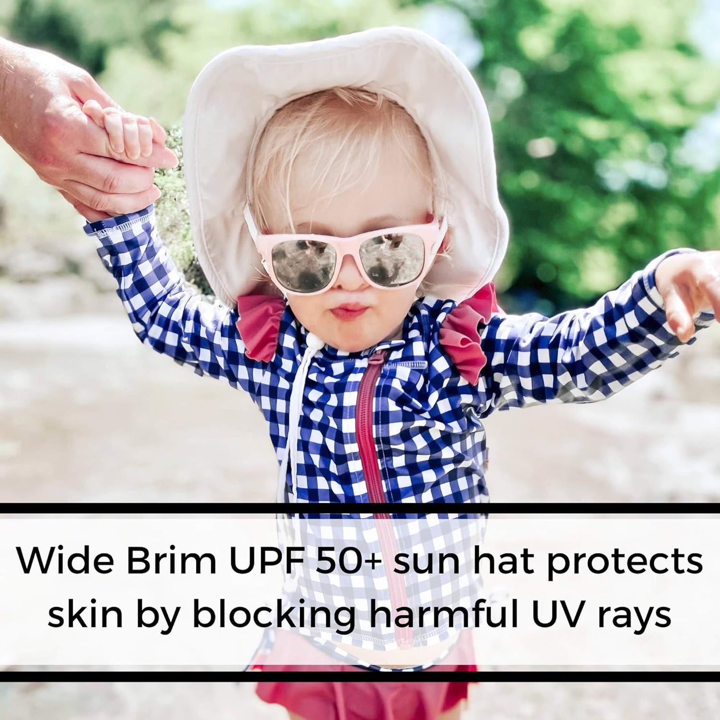 SwimZip Wide Brim Sun Hat | UPF 50+ Protection for Baby, Toddler, and Kids