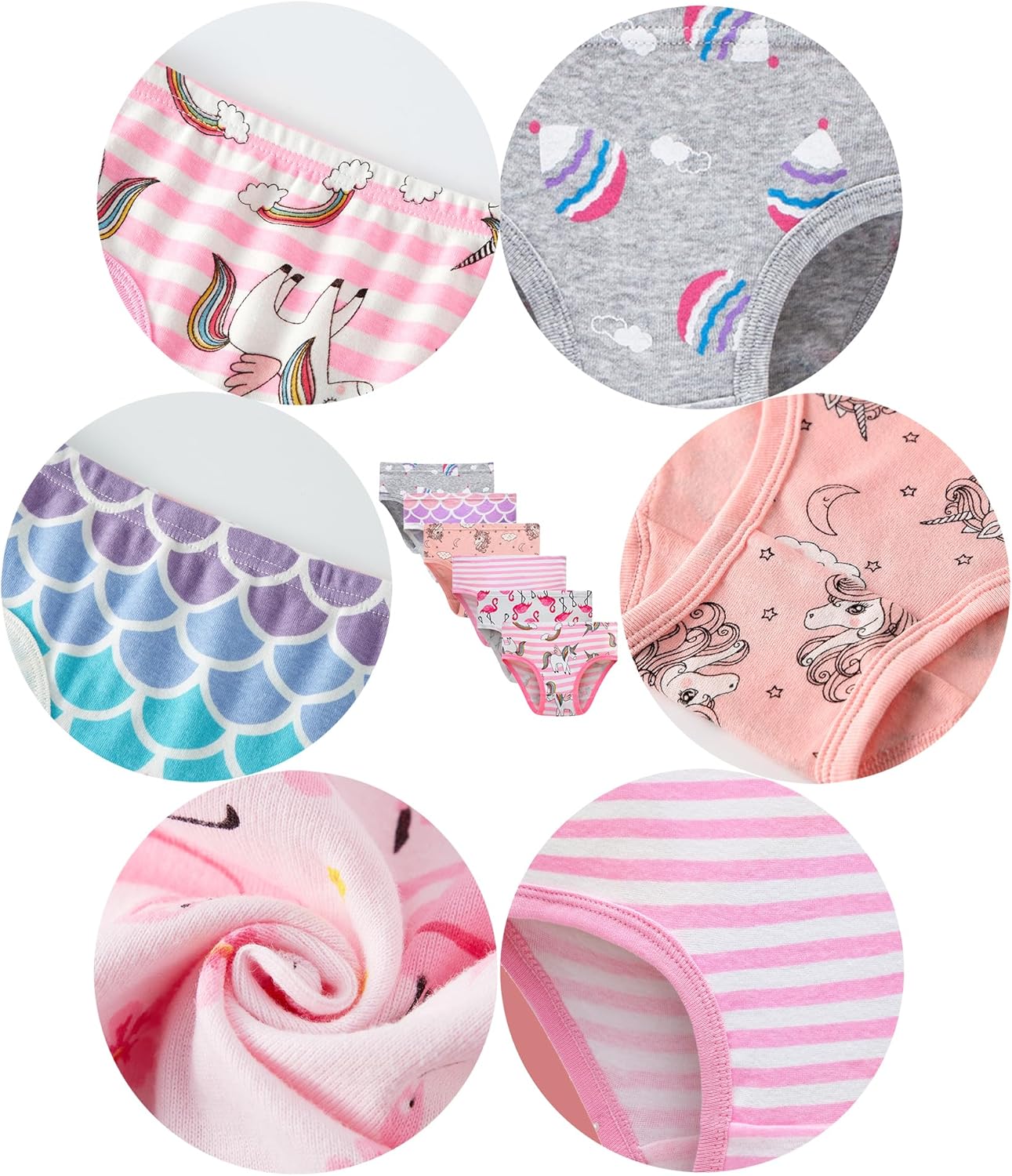 Barara King Little Girls' Soft Cotton Underwear Toddler Undies Kids panties