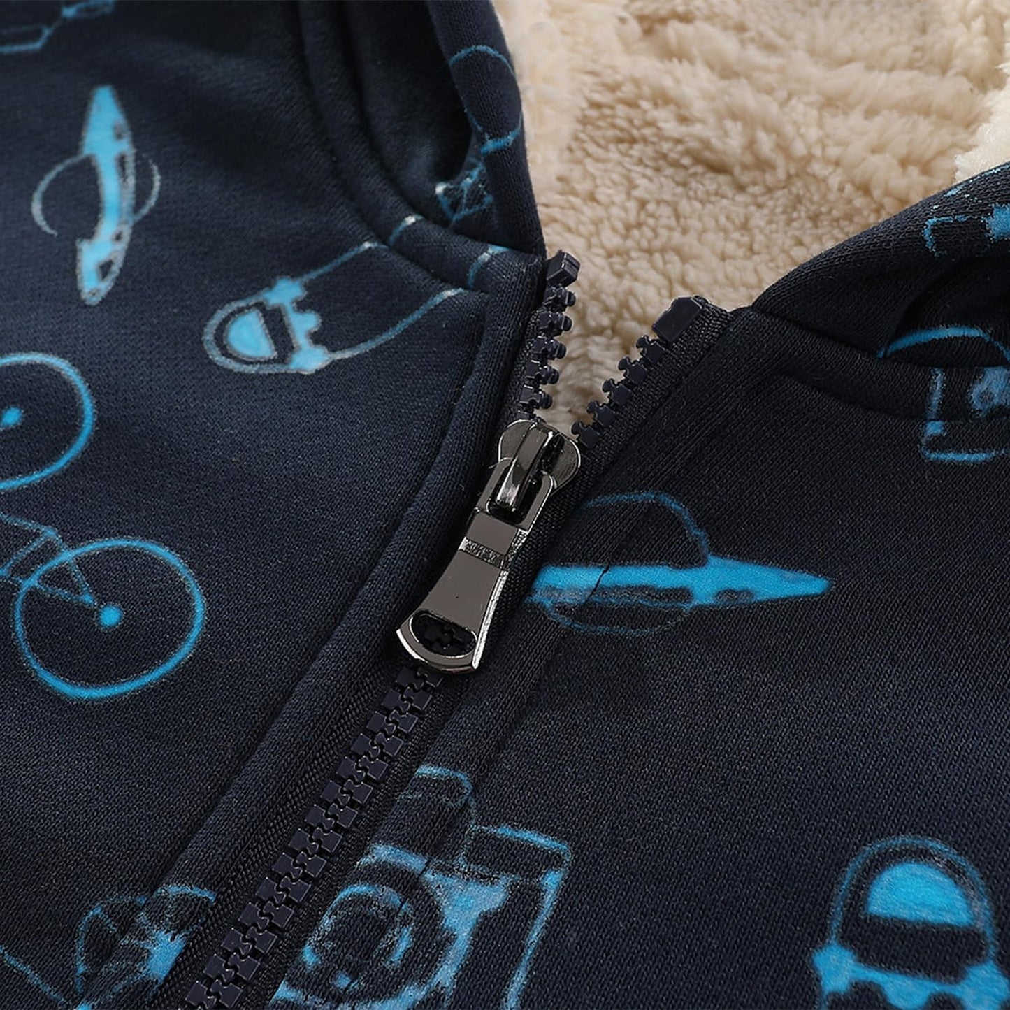 Bumeex Kids Boy's Girl's Sherpa Fleece Lined Jacket Spring Fall Winter Zip up Sweatshirt Hoodie 2-14Y(Toddler/Kid)