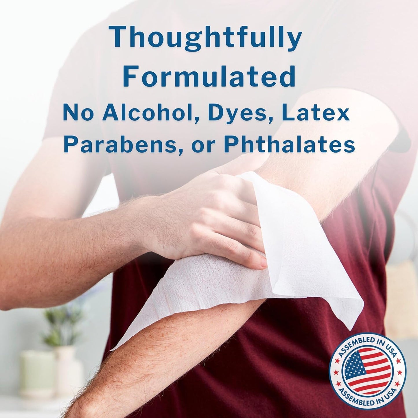 McKesson Washcloth Wipes for Adults, Unscented (6 Pack, 576 Washcloths) Disposable Wash Cloths for Body - Fragrance-Free No-Rinse Formula - Good for Incontinence and Elderly - 96 Wipes Per Pack