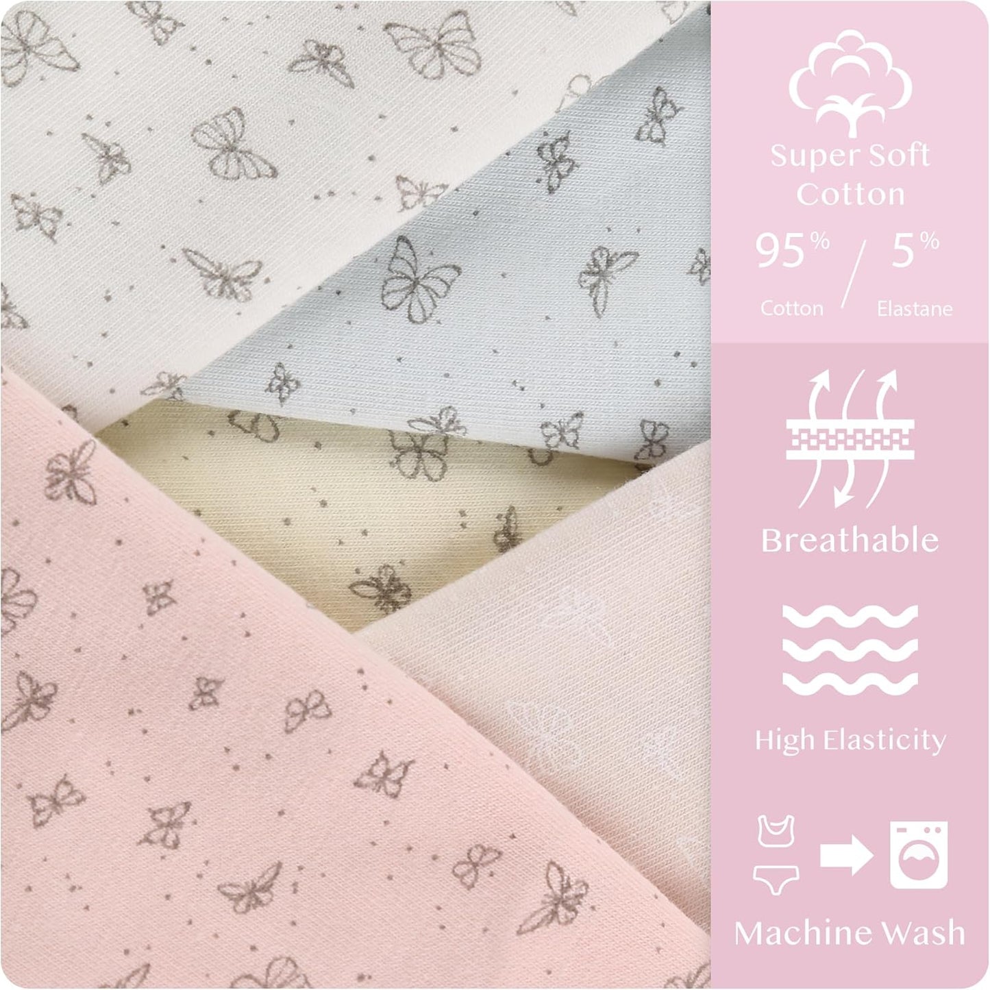 Donella Girls' Soft Cotton Underwear - Kids Bikini Brief Panties for Girls and Toddlers 5-Pack, Age: 2-15