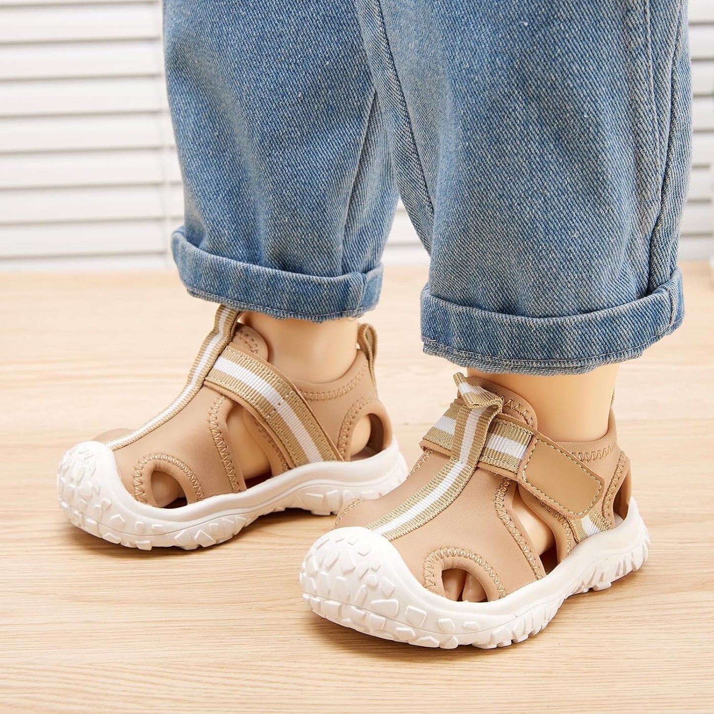 BMCiTYBM Baby Boy Girl Closed Toe Summer Sandals Lightweight Shoes Infant Non-Slip First Walking Sneakers 6 9 12 18 24 Months