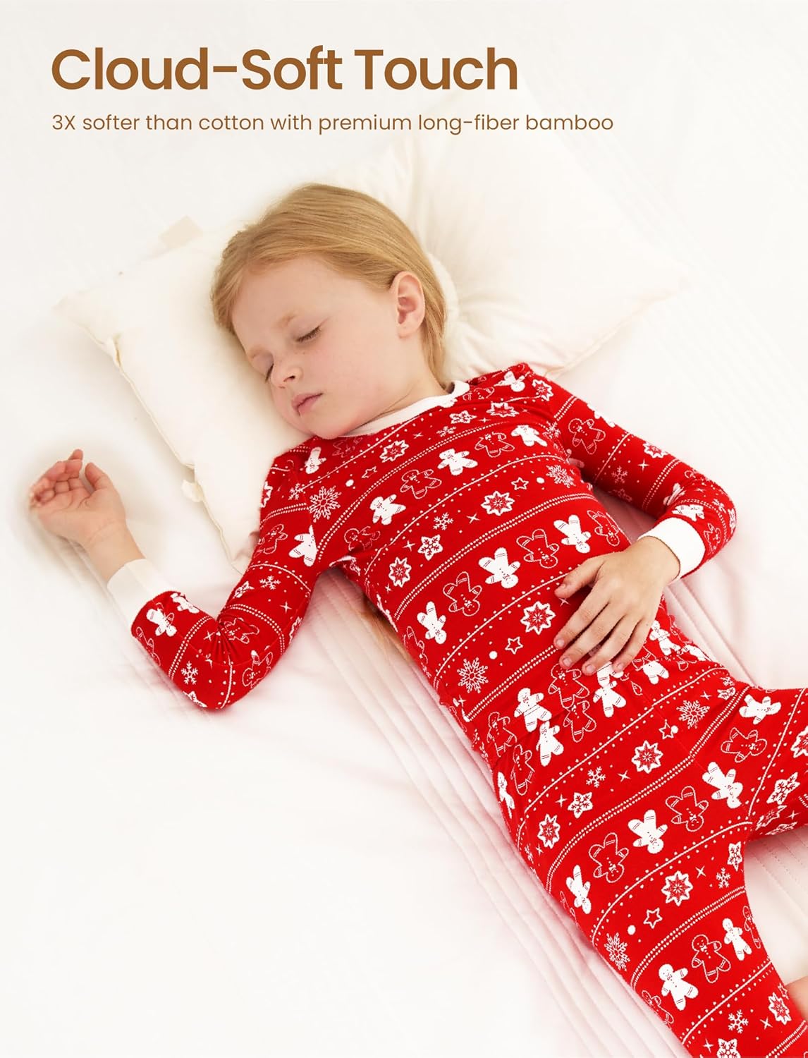 PATPAT Bamboo Viscose Pajama Set for Toddlers with Improved Tensile Strength, Snug Fit Pjs Sleeper for Baby Boys Girls Kids