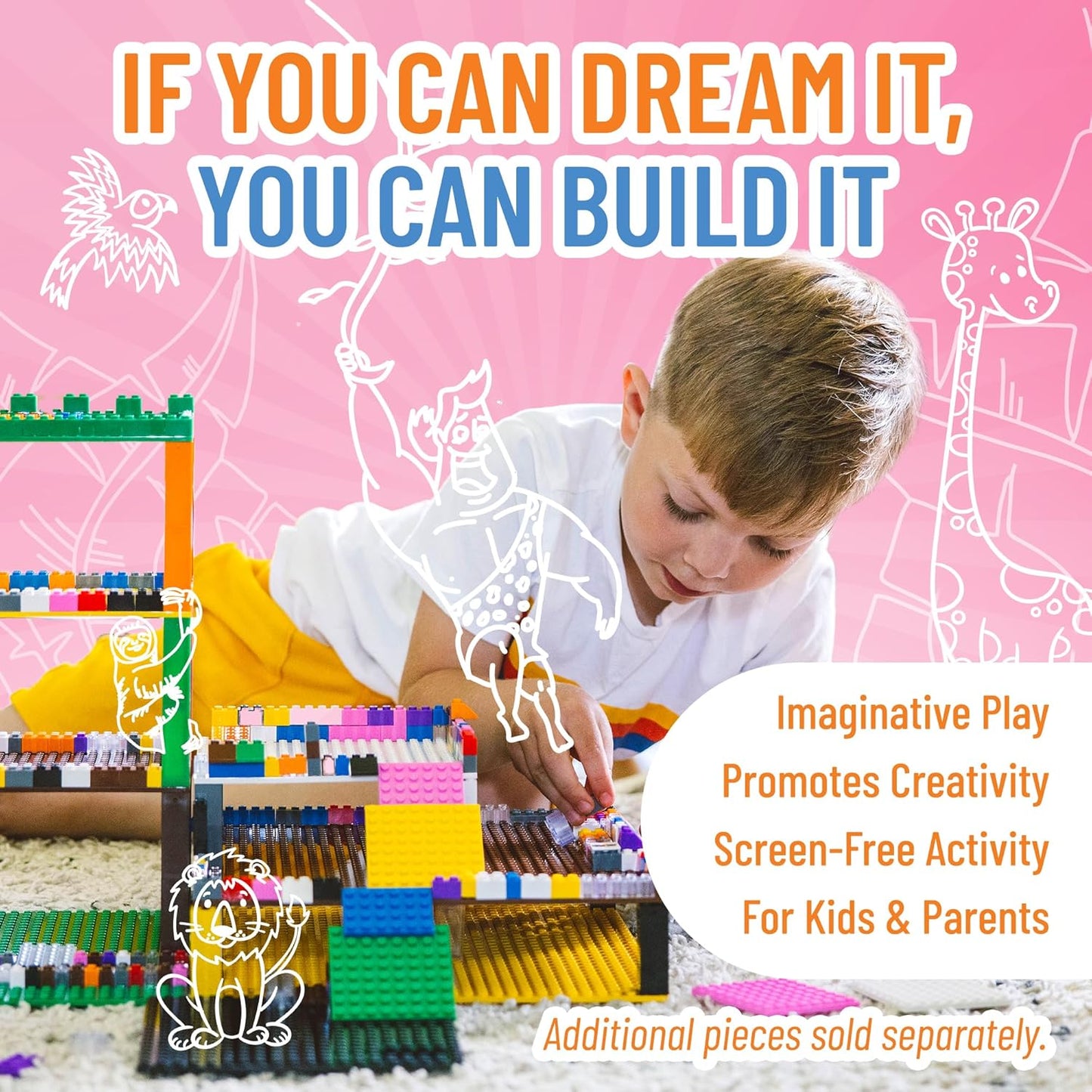 Strictly Briks Classic Bricks Starter Kit, Sand, 96 Pieces, 2x4 Studs, Building Creative Play Set for Ages 3 and Up, 100% Compatible with All Major Brick Brands