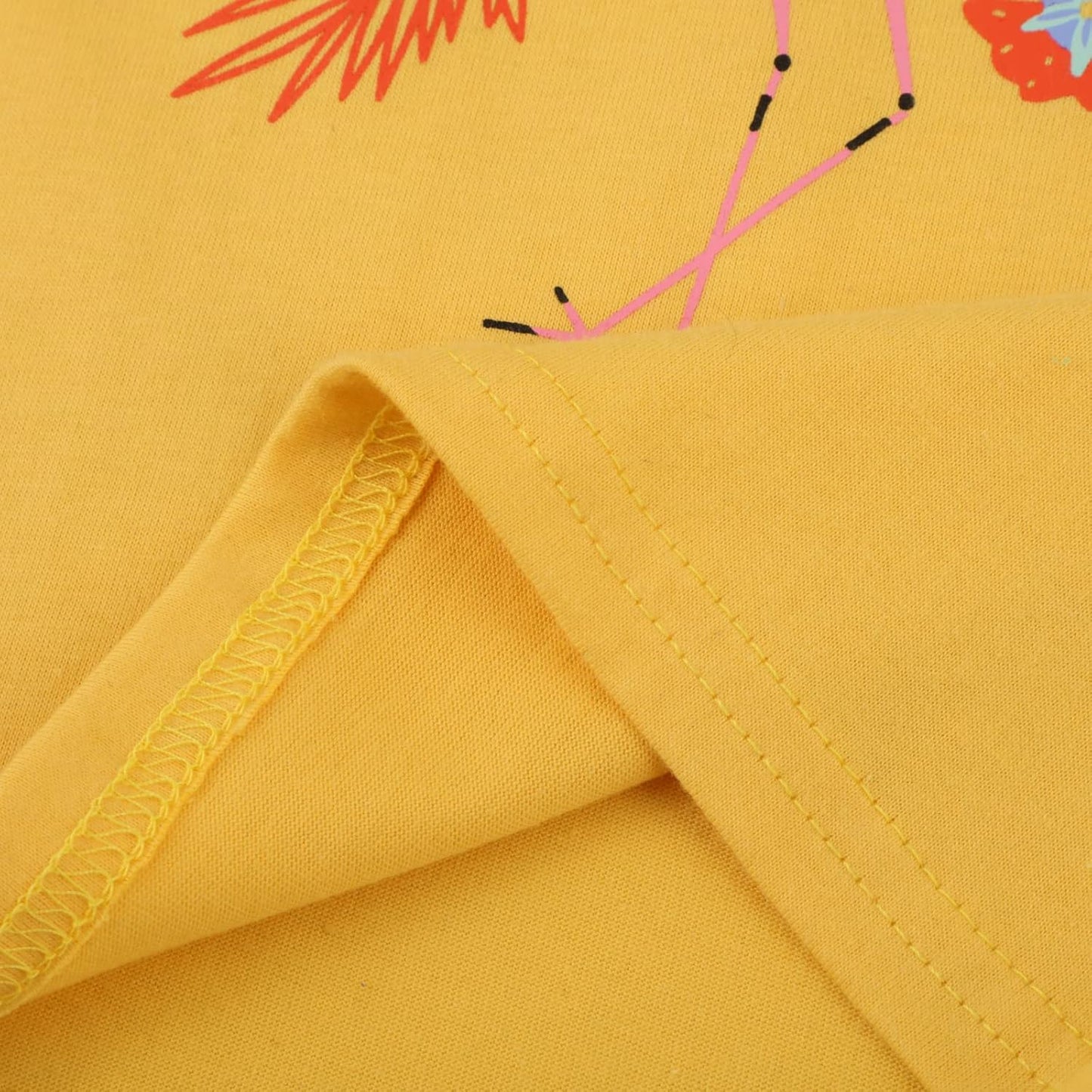 HILEELANG Girls' Tees Ruffle Short Sleeve T-Shirt Cotton Casual Graphic Summer Crewneck Tunic Tops