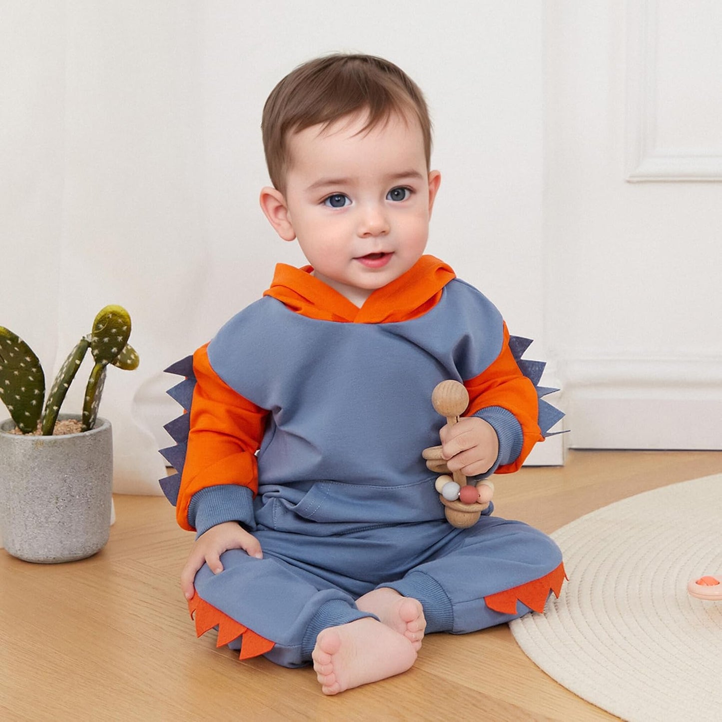 Baby Boy Clothes Toddler Fall Winter Outfits Dinosaur Long Sleeve Hoodies Tops & Jogger Pants Sweatsuit