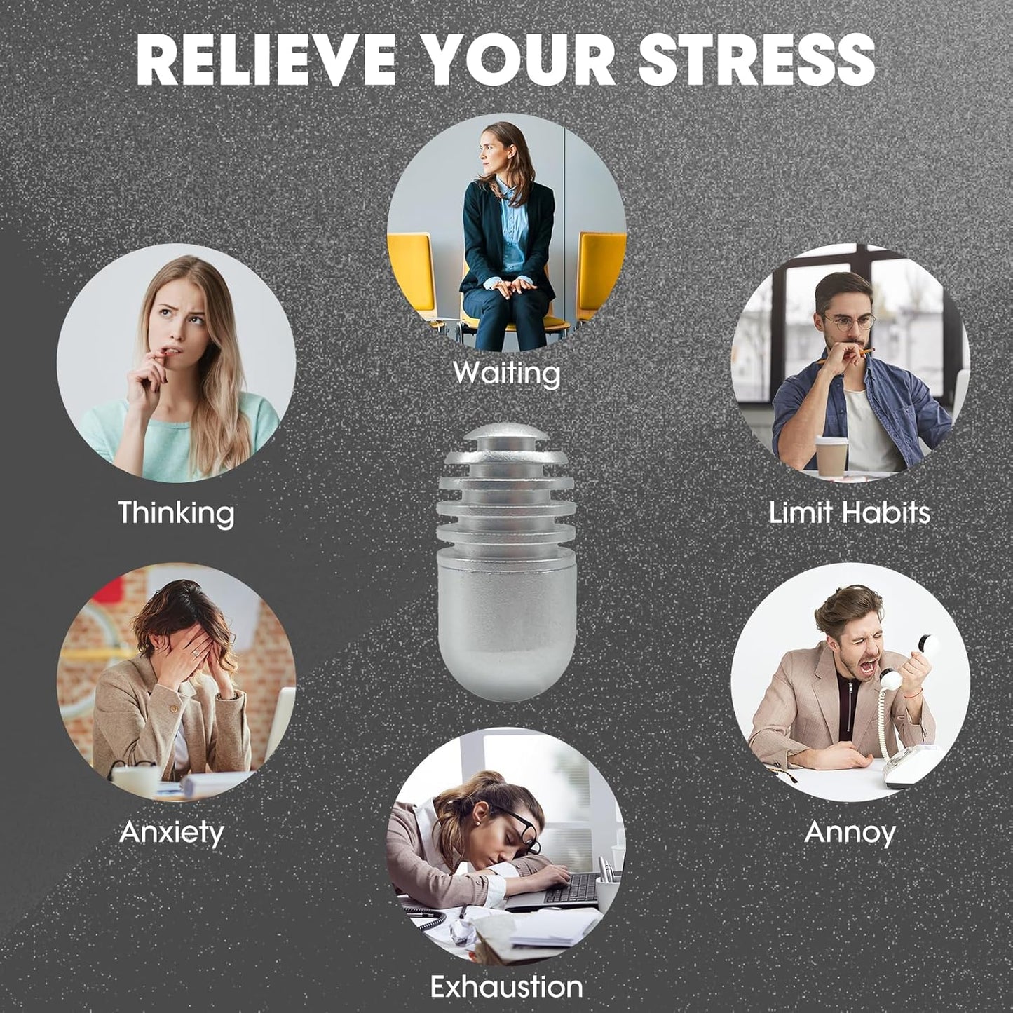 Fidget Toys Fidget Clicker Magnetic Metal Capsule Fidget Toys Fidget Slider, EDC Fidget Toy for Adults Teens, ADHD Anxiety Stress Relief Toys, Gift for Boyfriend, Husband and Father (Silver)