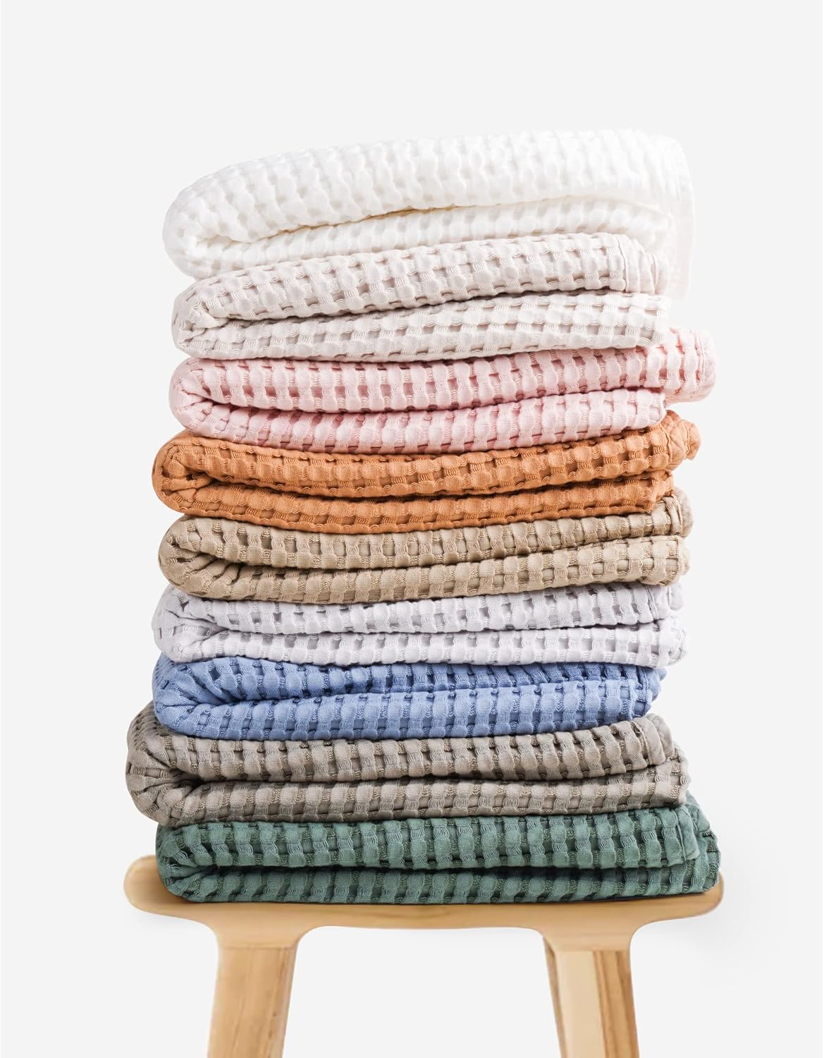 Konssy Waffle Baby Blanket - Soft & Cozy Nursery Swaddle Blanket, Lightweight Toddler Throw for Boys & Girls, Ideal for Wrapping(Purple)