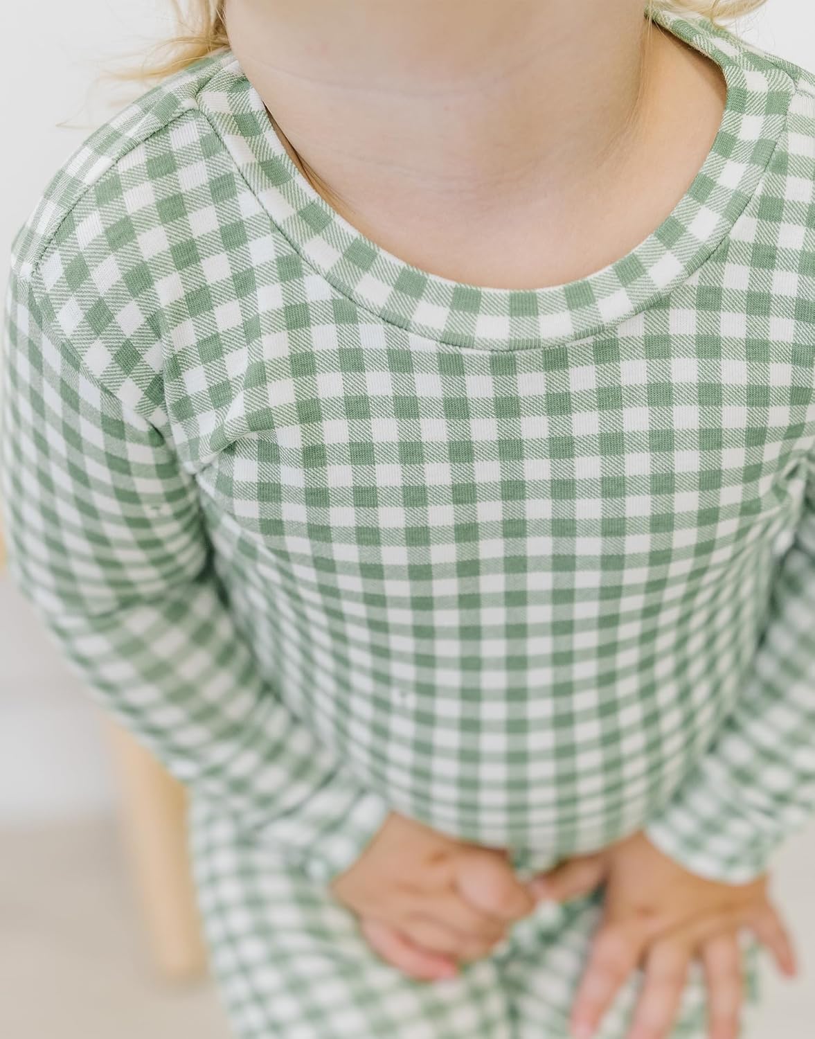 moimoln Plaid Check Soft Cotton Modal 6M-8Y Baby Toddler Long-Sleeve Snug-Fit Pajama Sleepwear Daily