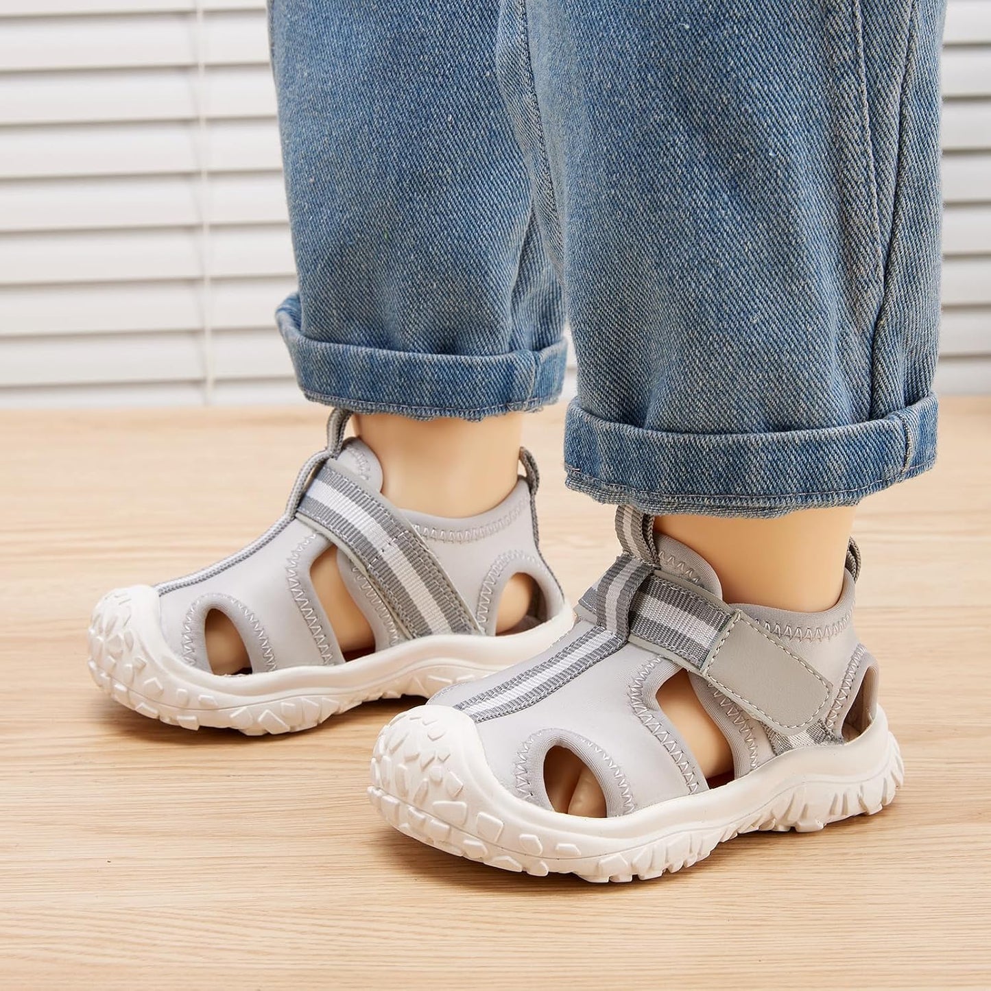 BMCiTYBM Baby Boy Girl Closed Toe Summer Sandals Lightweight Shoes Infant Non-Slip First Walking Sneakers 6 9 12 18 24 Months