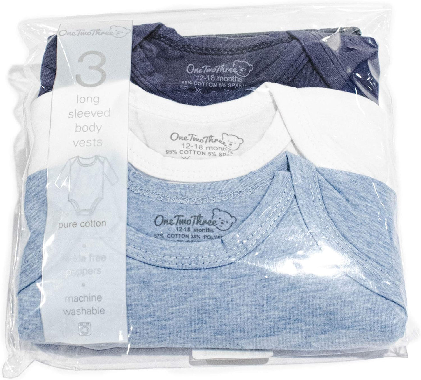 123 Bear Baby Cotton Spandex short-sleeve bodysuits unisex boy girl