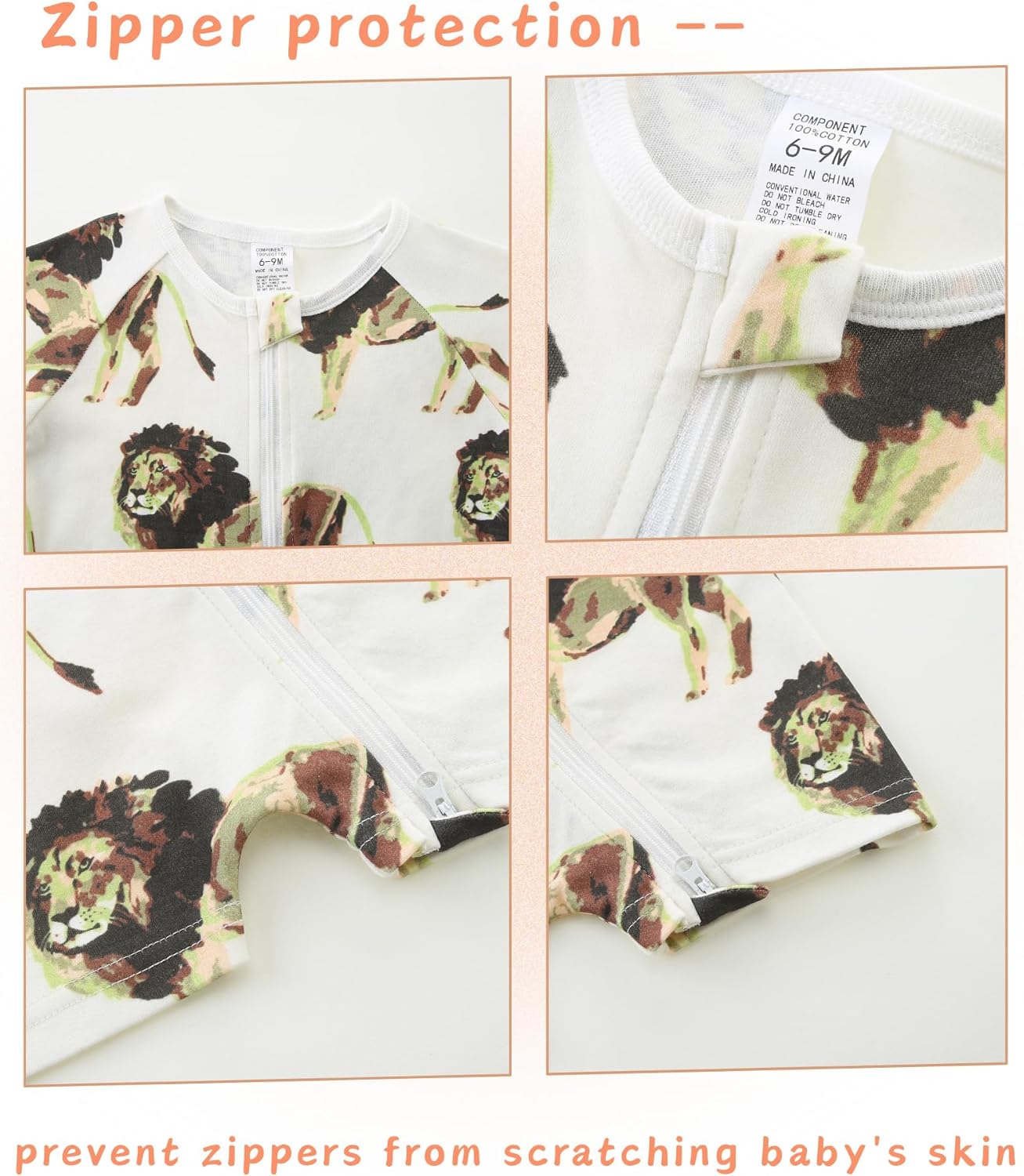 Unisex Summer Trendy 2-Pack Rompers Short Sleeve Zipped Bodysuit Infant Cotton Outfits